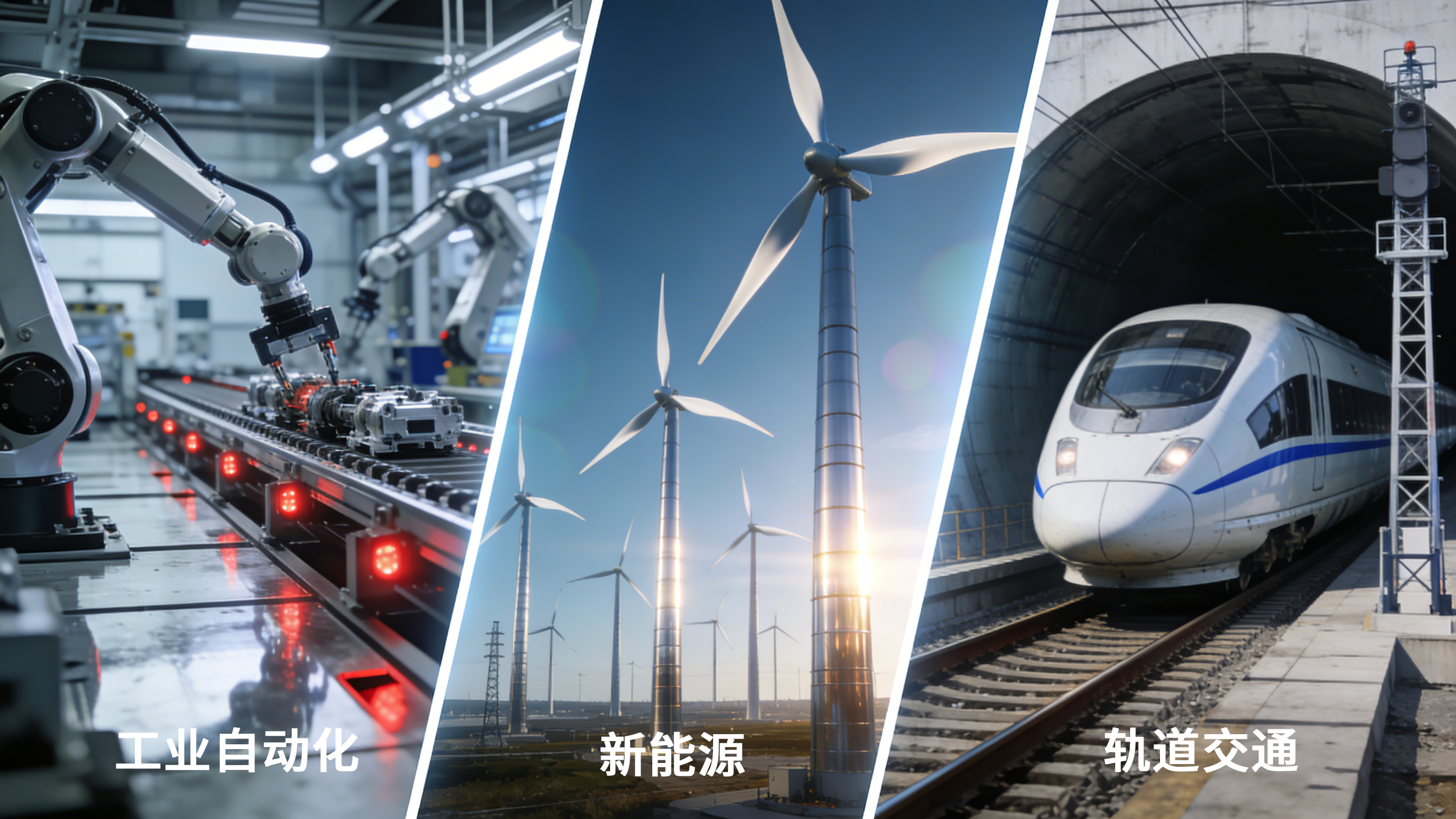 奥普斯康7/8圆形连接器多场景应用，含工业自动化、新能源、轨道交通核心场景