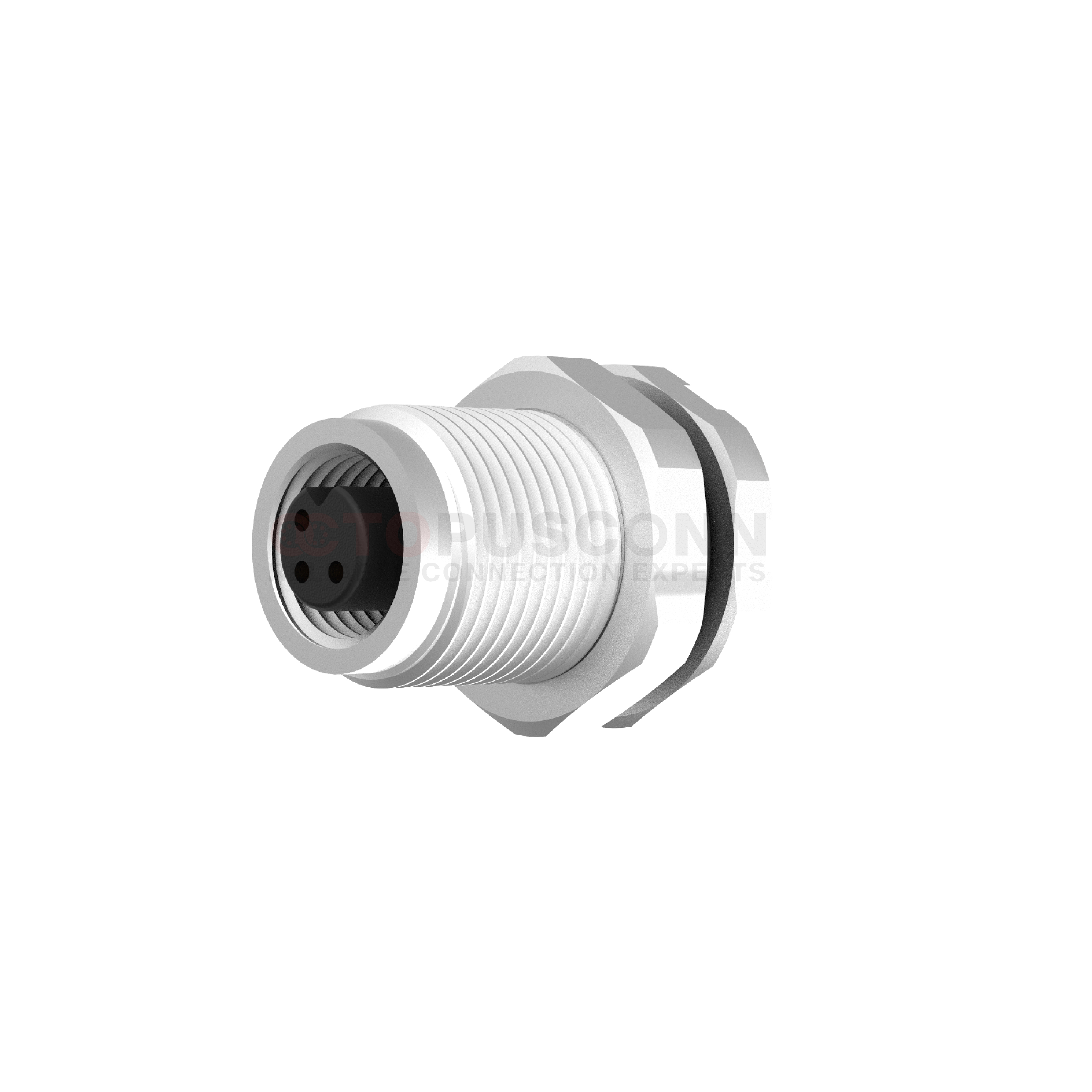 M5  A-Code Connector  Rear Panel Mount  3-4 PIN Female  Plug Plate Type