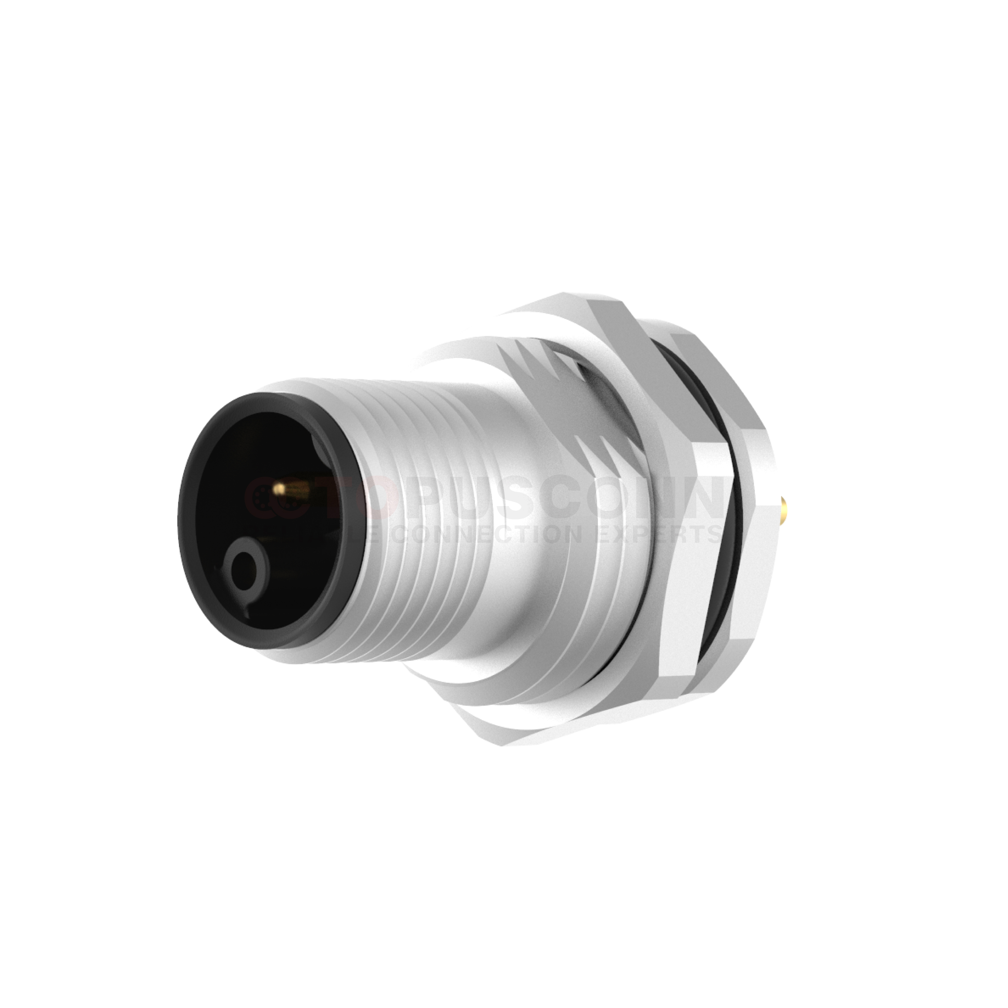 M12  K-Code Connector Rear Panel Mount 3-5 PIN Male PCB Mount Type M16*1 