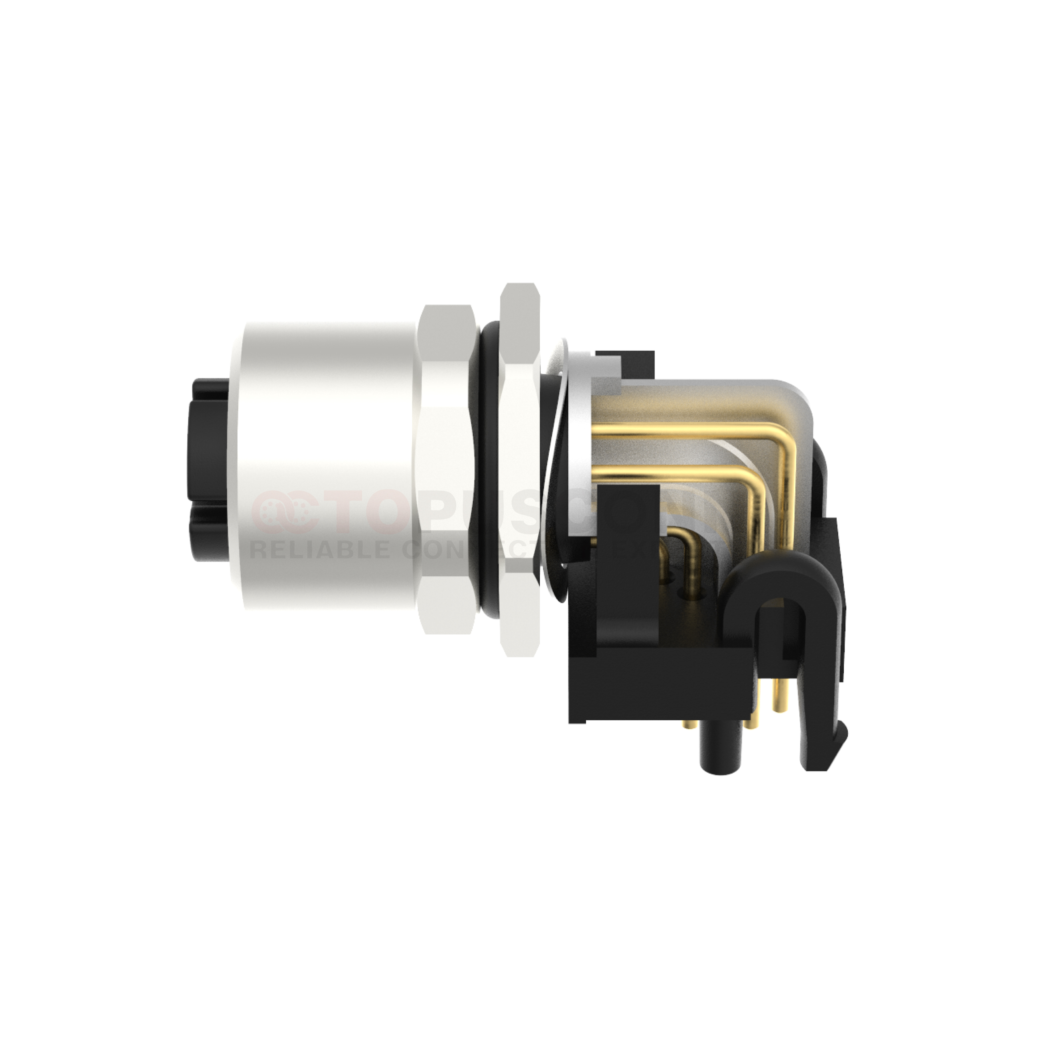 M12 X Coded Connectors Plate Rear Right Angle Socket 8PIN Female Plug plate PCB type M12*1