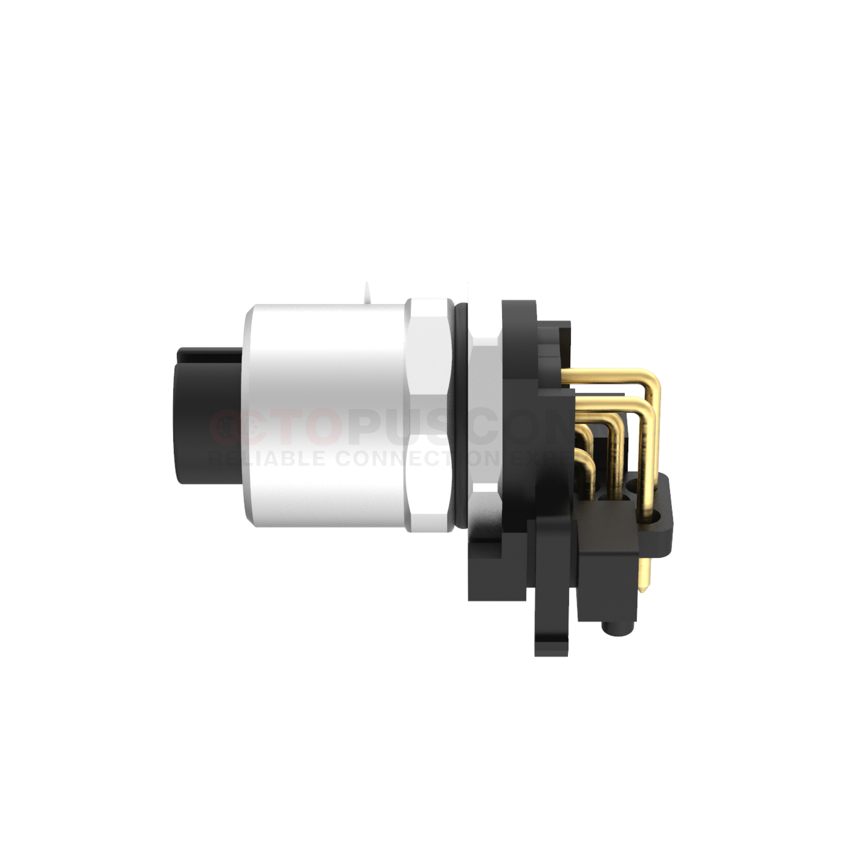 M12 A Coded Connectors Plate Rear Mount 2-12PIN Female Plug plate type M12*1 shielded