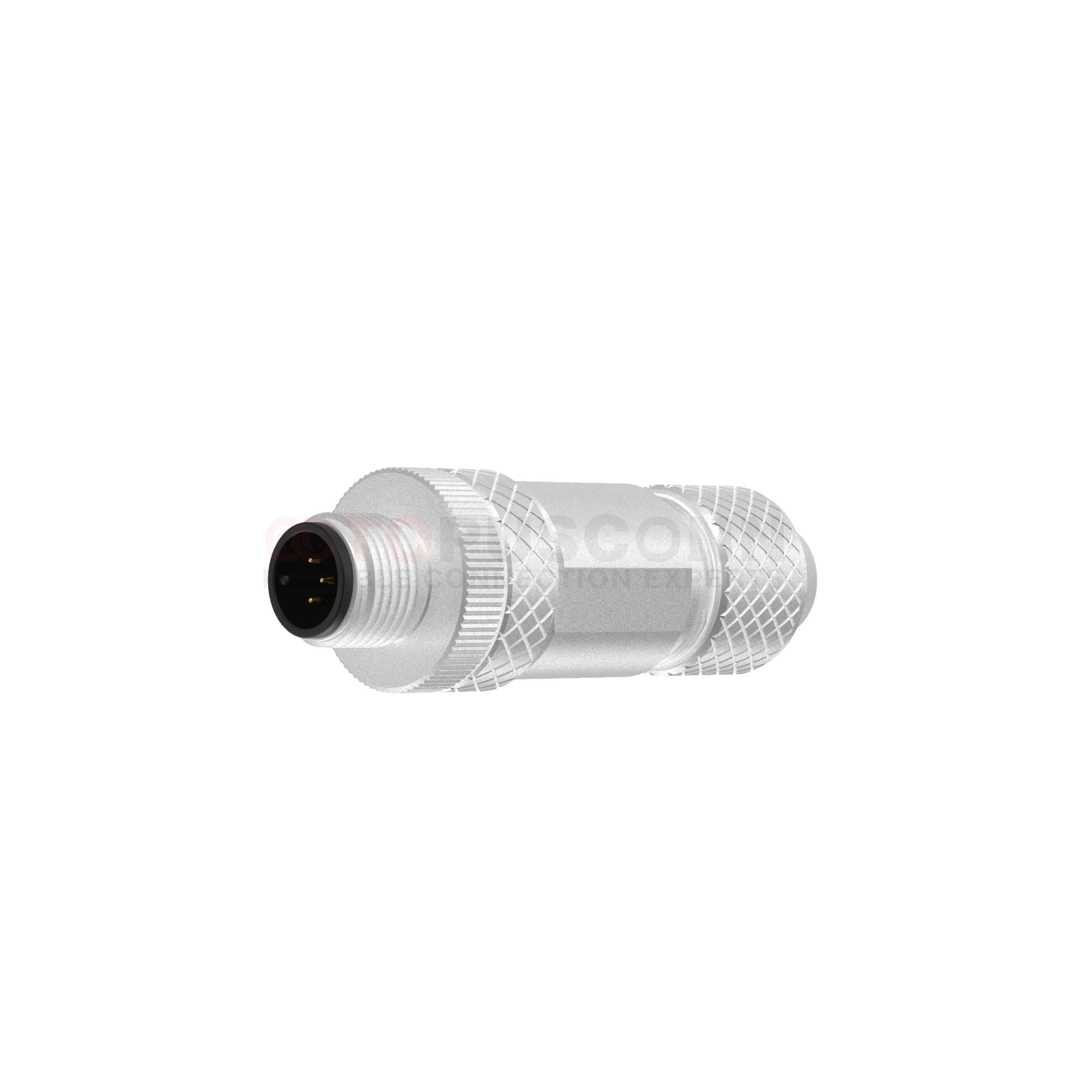 M12 vertical all-metal screw-type connector