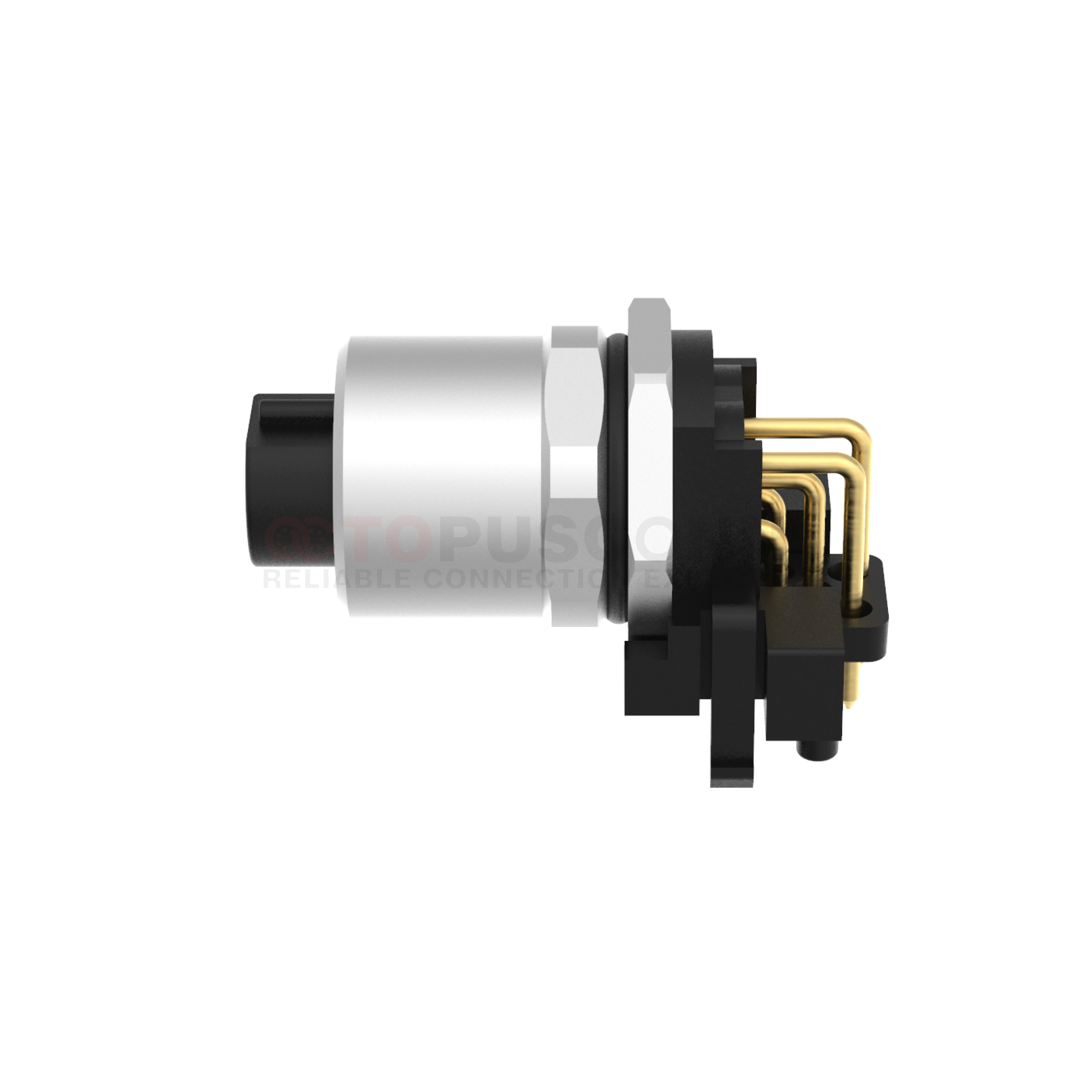 M12 B Coded Connectors Plate Rear Mount 3-5PIN Female Plug plate type M12*1 unshielded