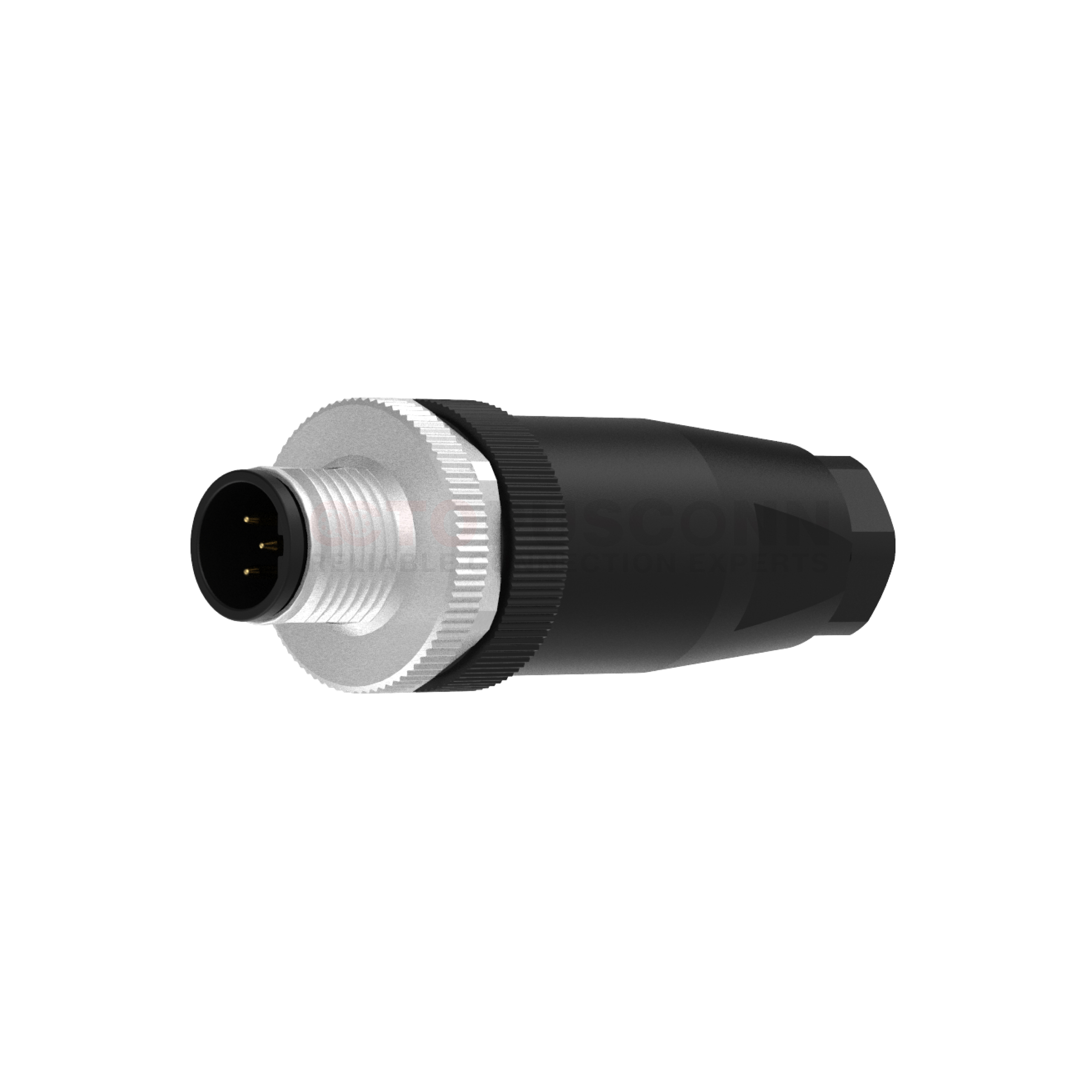 M12 B Coded Connectors Straight Plastic Assembled 3-5PIN Male Screw type PG7