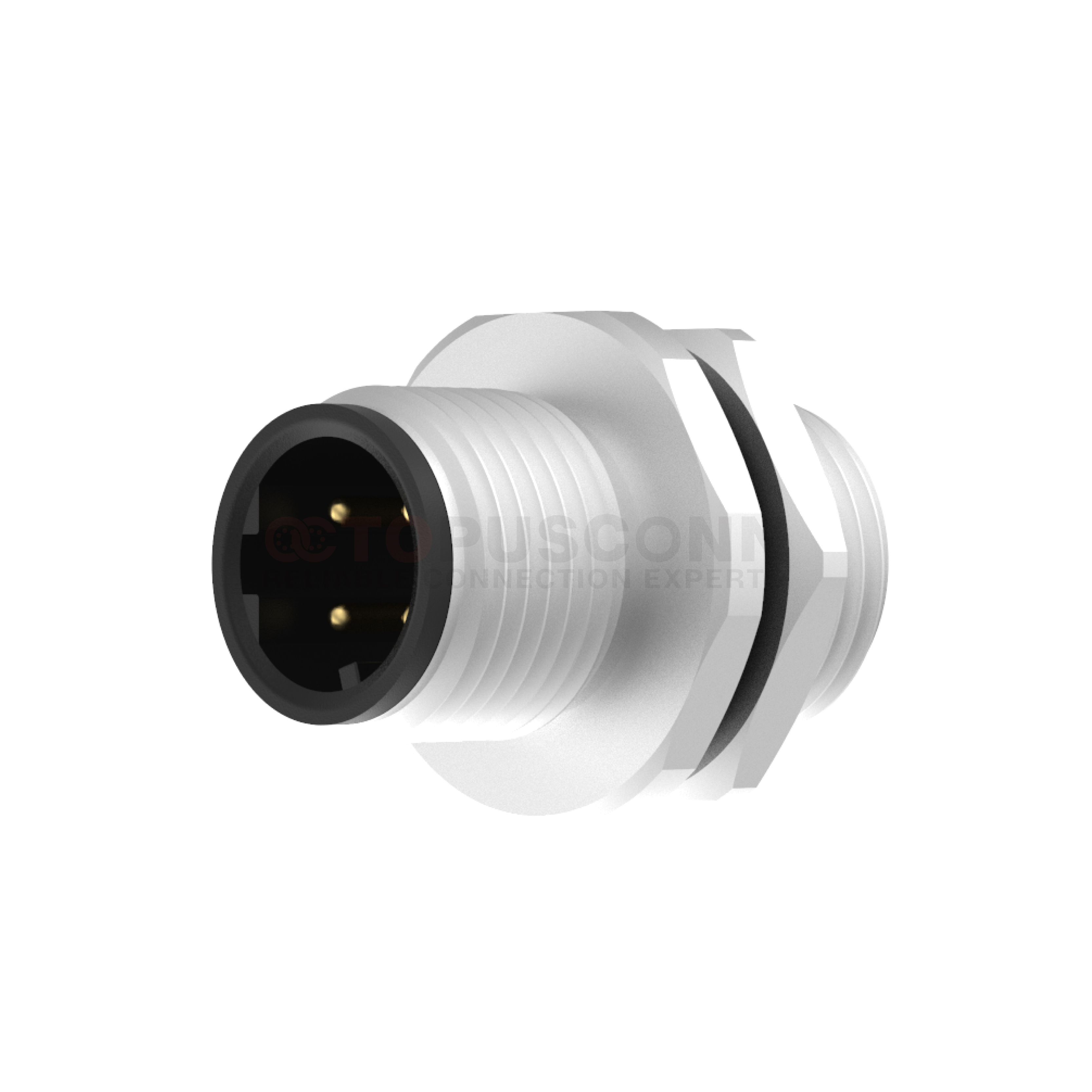 M12 D Coded Connectors Board Front Mount 4PIN Male Solder Type M12*1