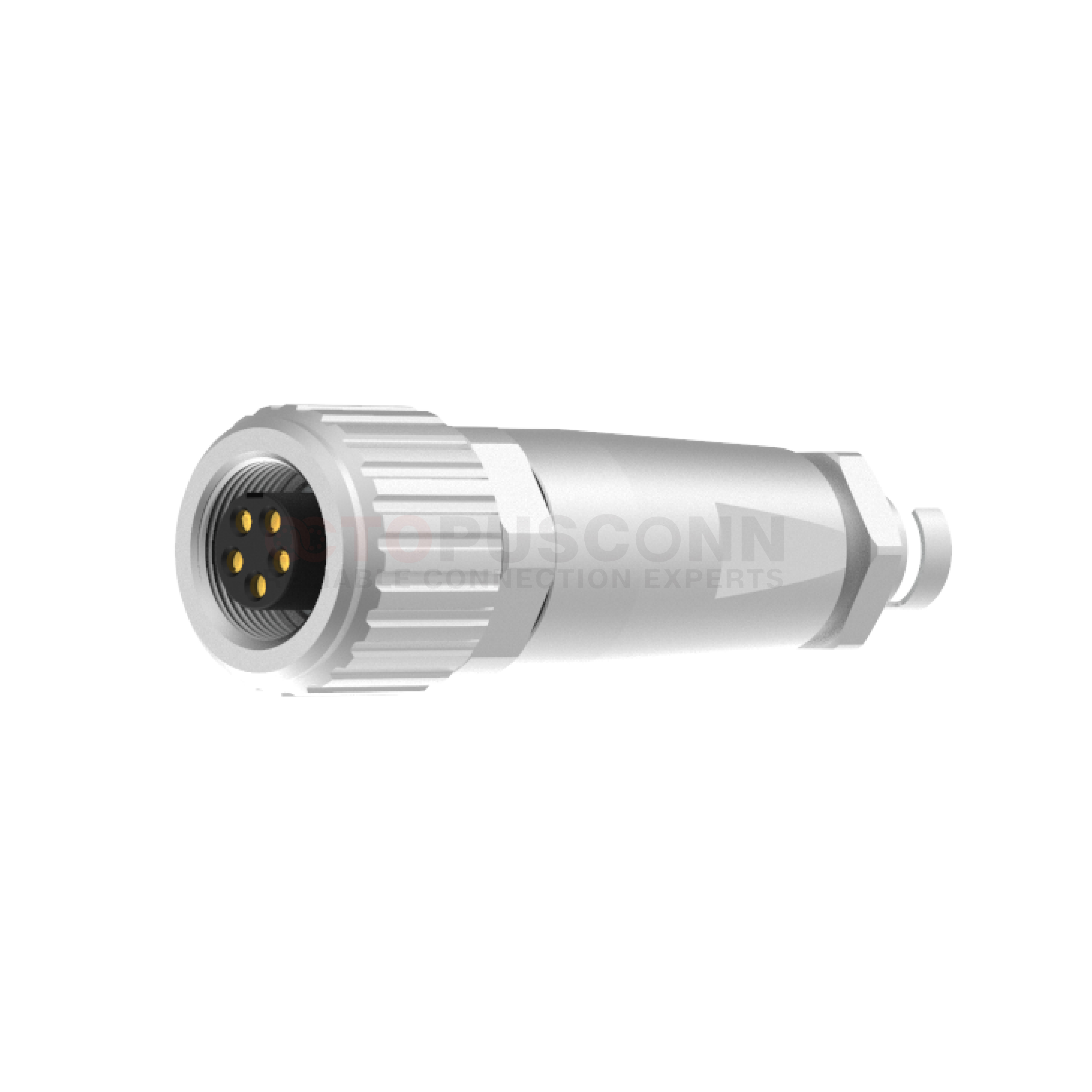 M9  A-Code Connector  Straight Type  Metal-Assembled  8PIN Female  Soldering Type