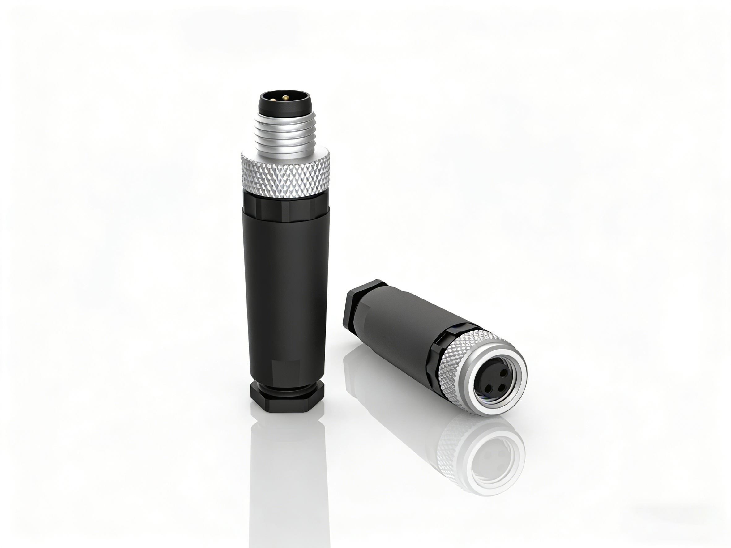 奥普斯康M8圆形连接器全套产品（含3/4/5/6/8芯不同规格，直头+弯头款式，适配不同工业安装场景）