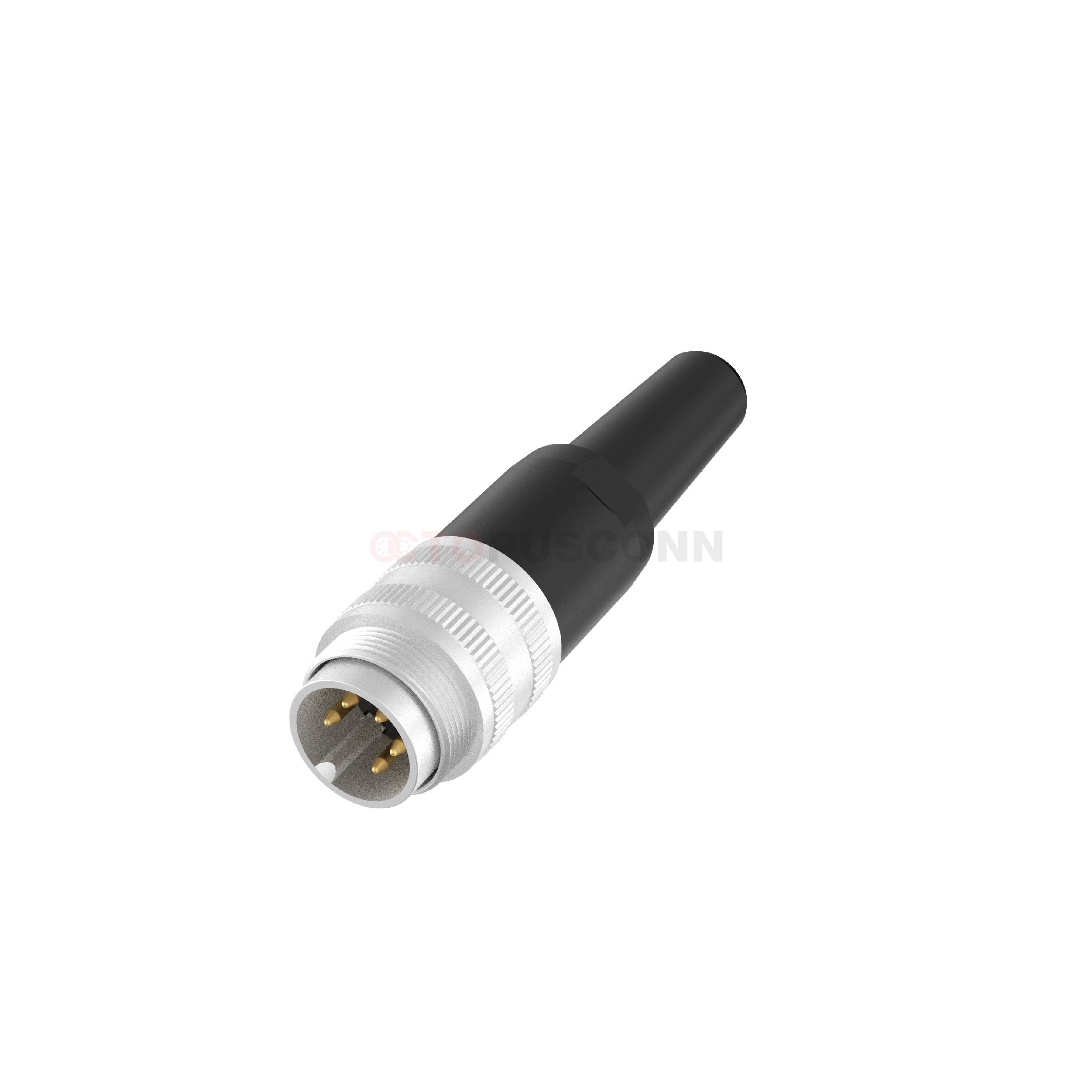 M16 circular connector: metal housing + plastic tail tube, 2 - 24 cores, wire - soldering type, M16*0.75