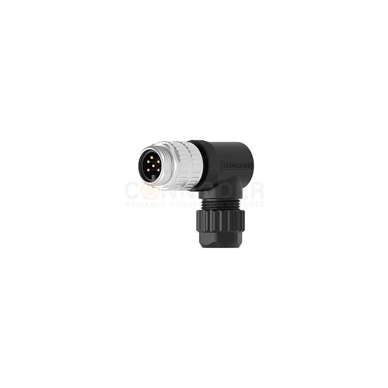 SK78 7/8 Connector Male, Angled - type, Plastic - assembled, 3 - 6 PIN, Screw - type, 7/8 - 16UNF