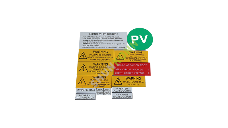 Solar panel parameter label photovoltaic module Yayinlong self-adhesive label