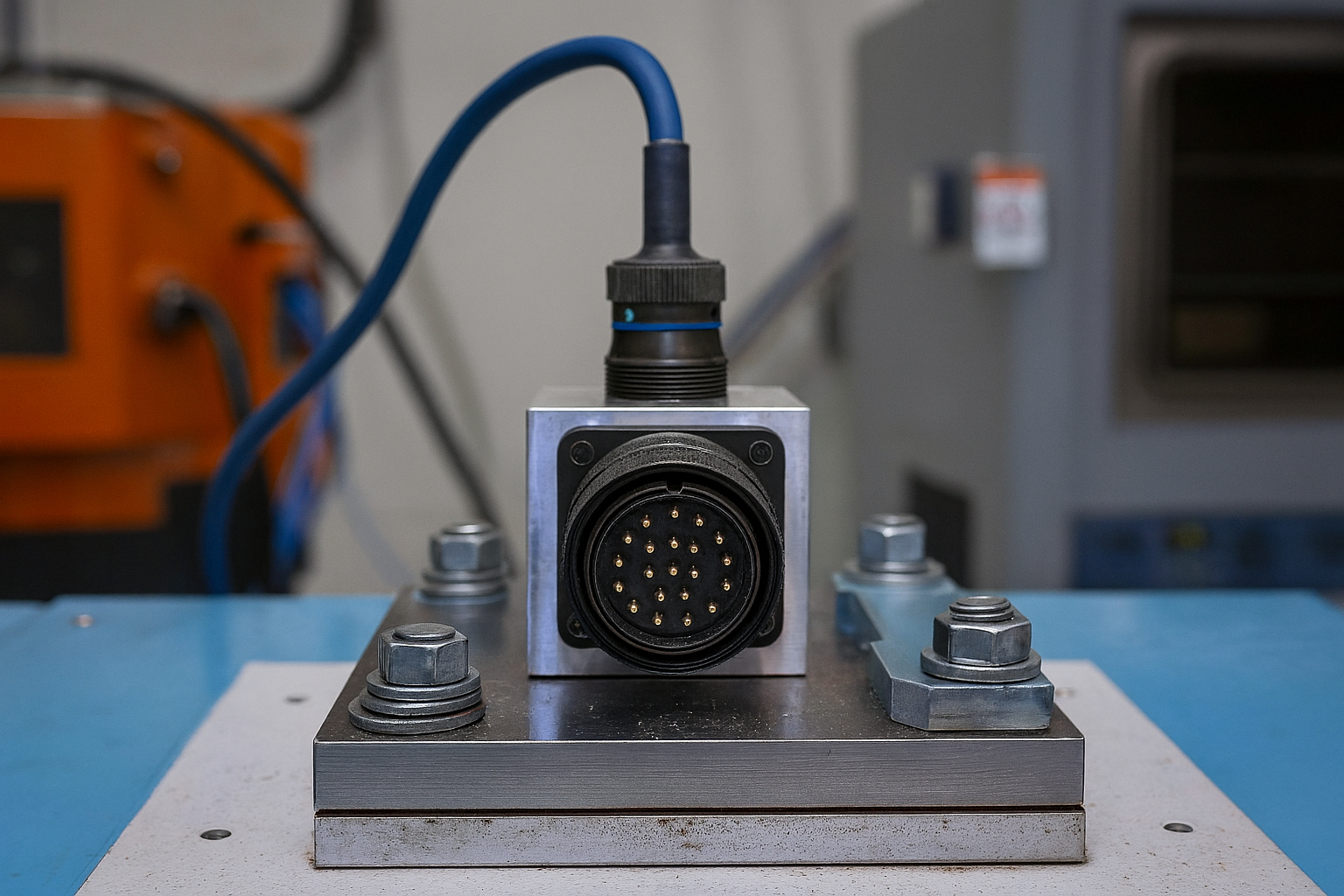 Figure: Typical M16 circular connector used in rugged aerospace environments