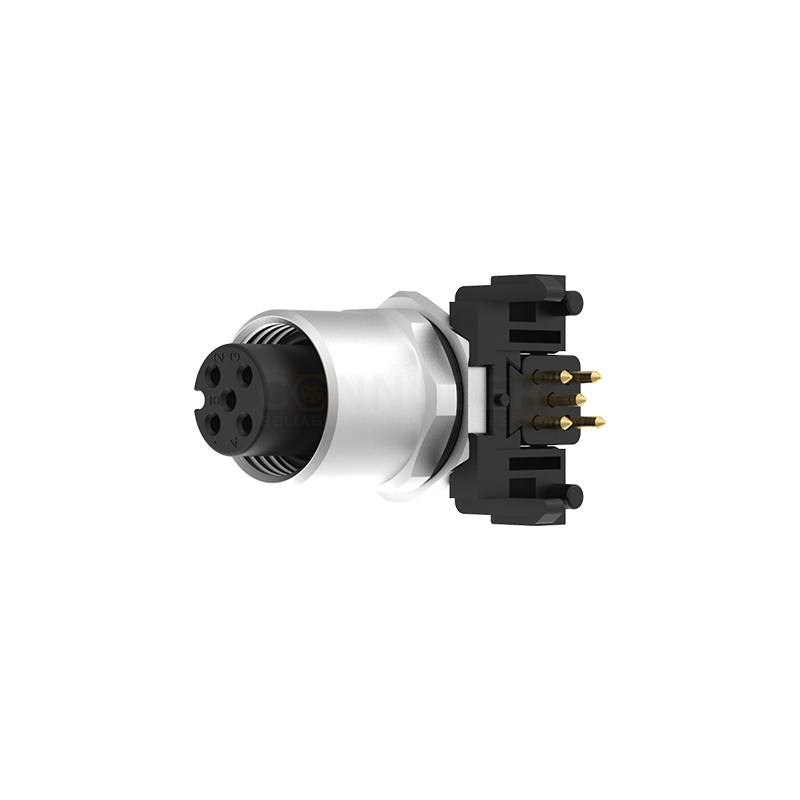 M12 A Coded Connectors Plate Rear Mount 2-12PIN Female Plug plate type M12*1 