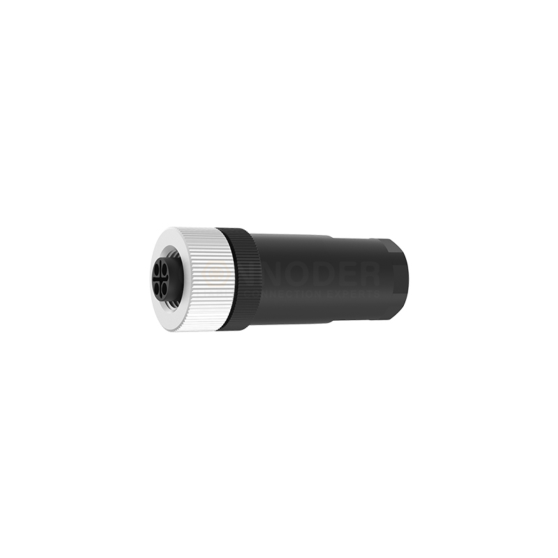 M12 S Series M12 S Coded Connectors Straight Plastic Assembled 3/3+PE Famale Screw type PG9