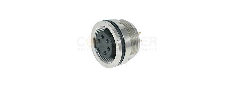 M16 Circular Connector Female Panel - Mount Front - Mount PCB