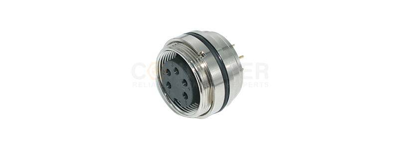 M16 Circular Connector Female Panel - Mount Rear - Mount PCB