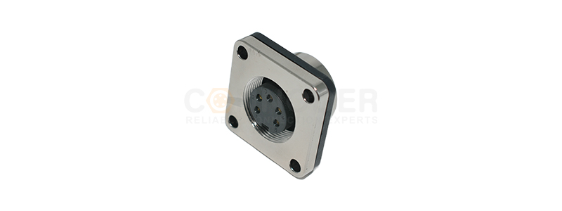M16 Circular Connector Female End with Square Flange
