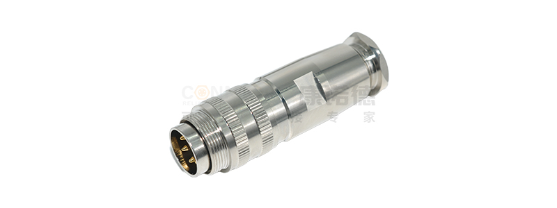 M16圆形连接器公端焊线式全金属壳