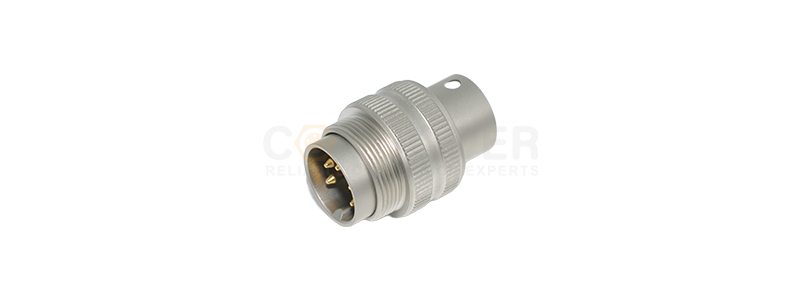 M16 Connector with Vertical Pre - molded Plug, Male, Welding Type