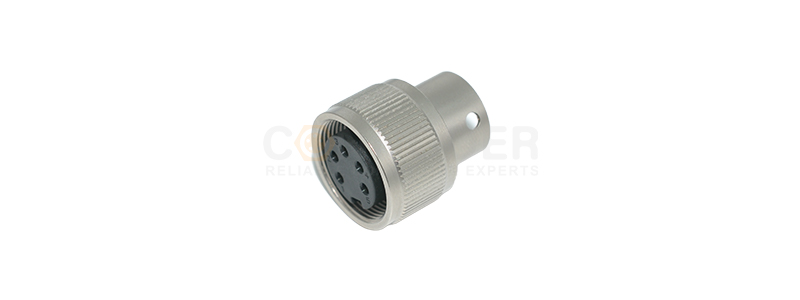 M16 Connector with Vertical Pre - molded Plug, Female, Short Welding Type