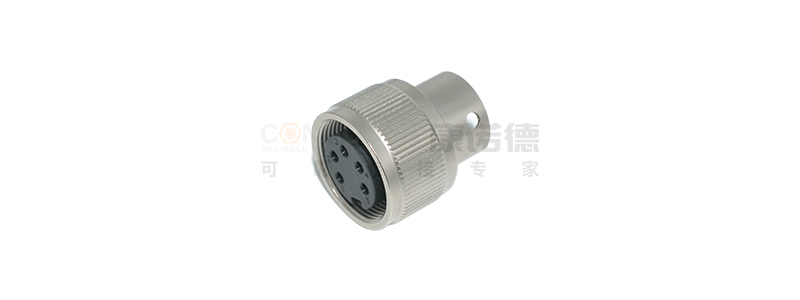 M16连接器直立预铸插头母头短焊接式