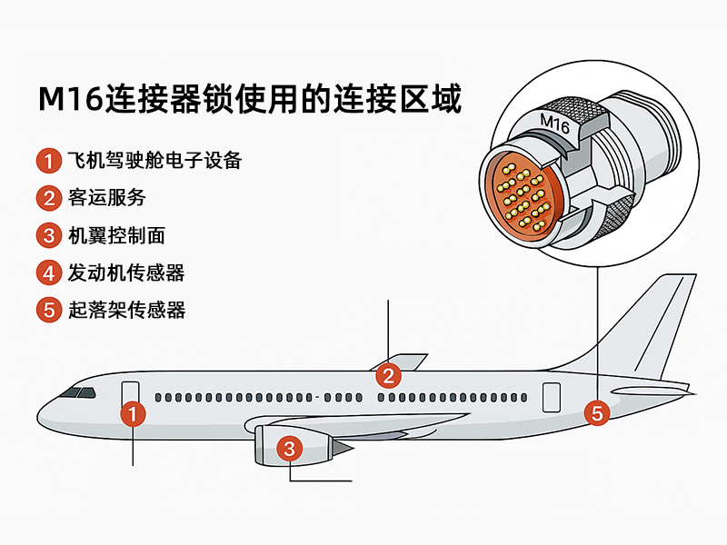 飞机上 M16 连接器的应用区域划分