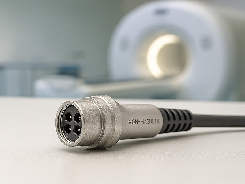 核磁共振扫描仪中的非磁性圆形连接器