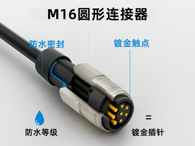 M16 圆形连接器的内部结构