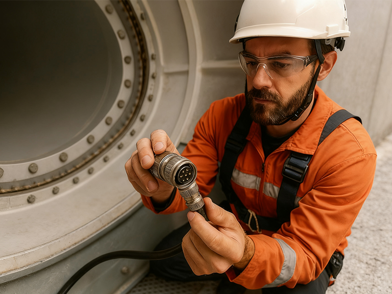 M16 圆形连接器的安装