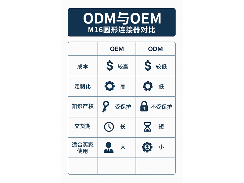 M16 圆形连接器的 OEM 和 ODM 产品模式