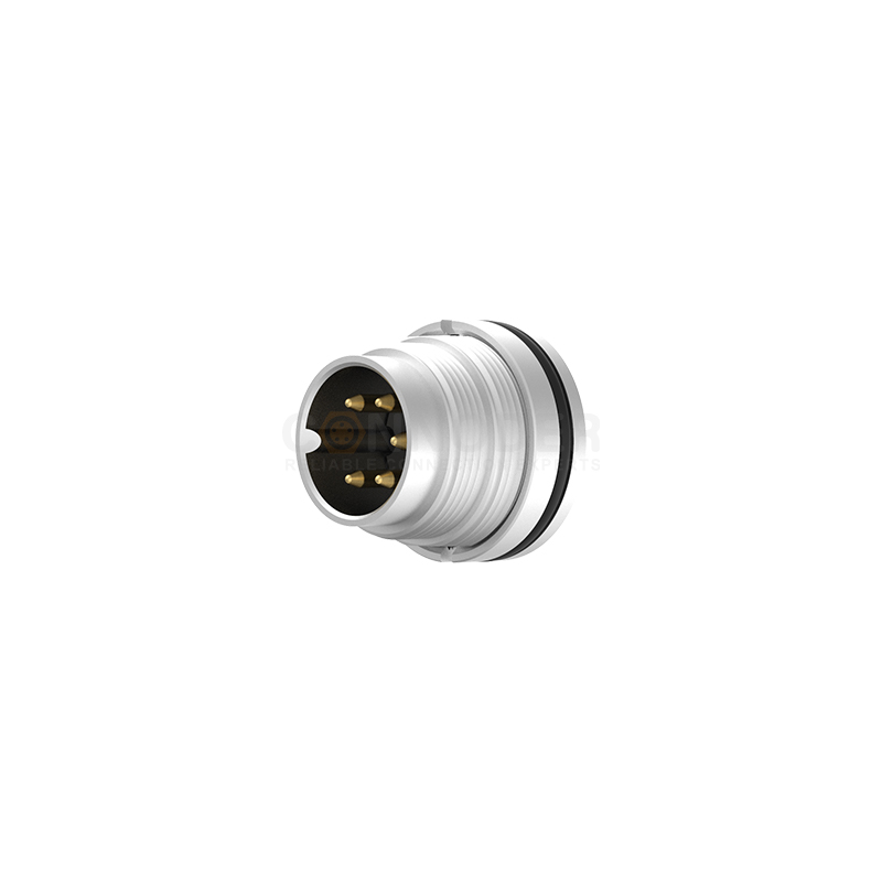 Male end of M16 circular connector, panel - type, rear - mounted, 2 - 24 cores, wire - soldering type, M16*0.75