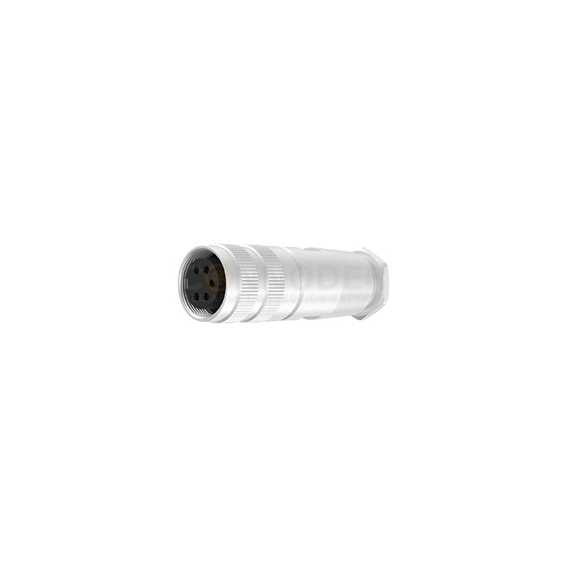 Female end of M16 circular connector - 2 - 24 cores, wire - soldering type, full metal housing, M16*0.75