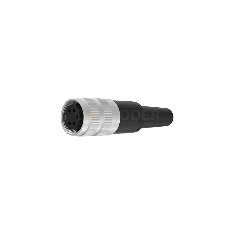 Female End of M16 Circular Connector - Metal Housing + Plastic Tail Tube, 2 - 24 Cores, Wire - soldering Type, M16*0.75