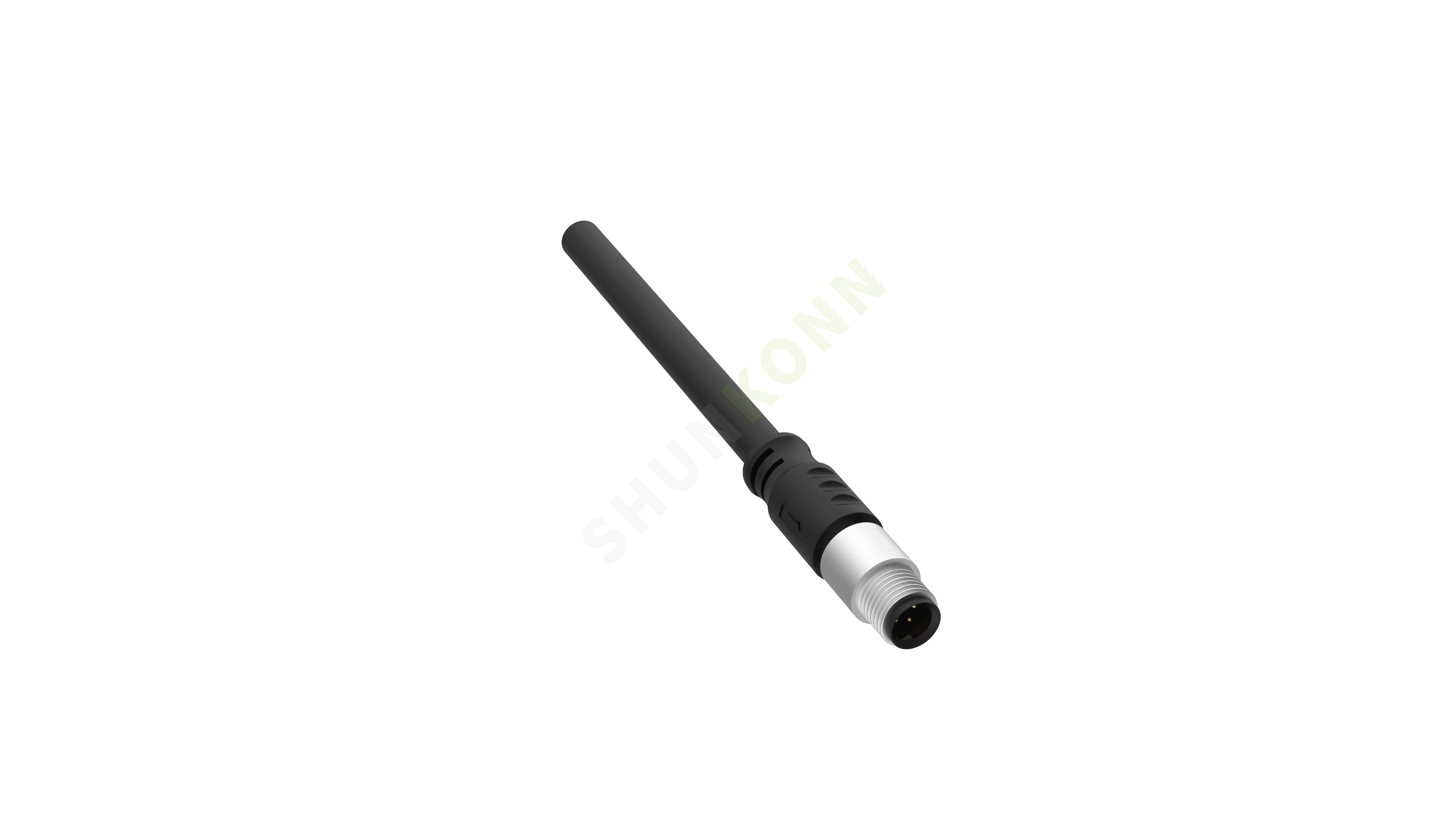 SKM05A系列 M5A编码连接线直立包胶成型式3PIN公头焊线