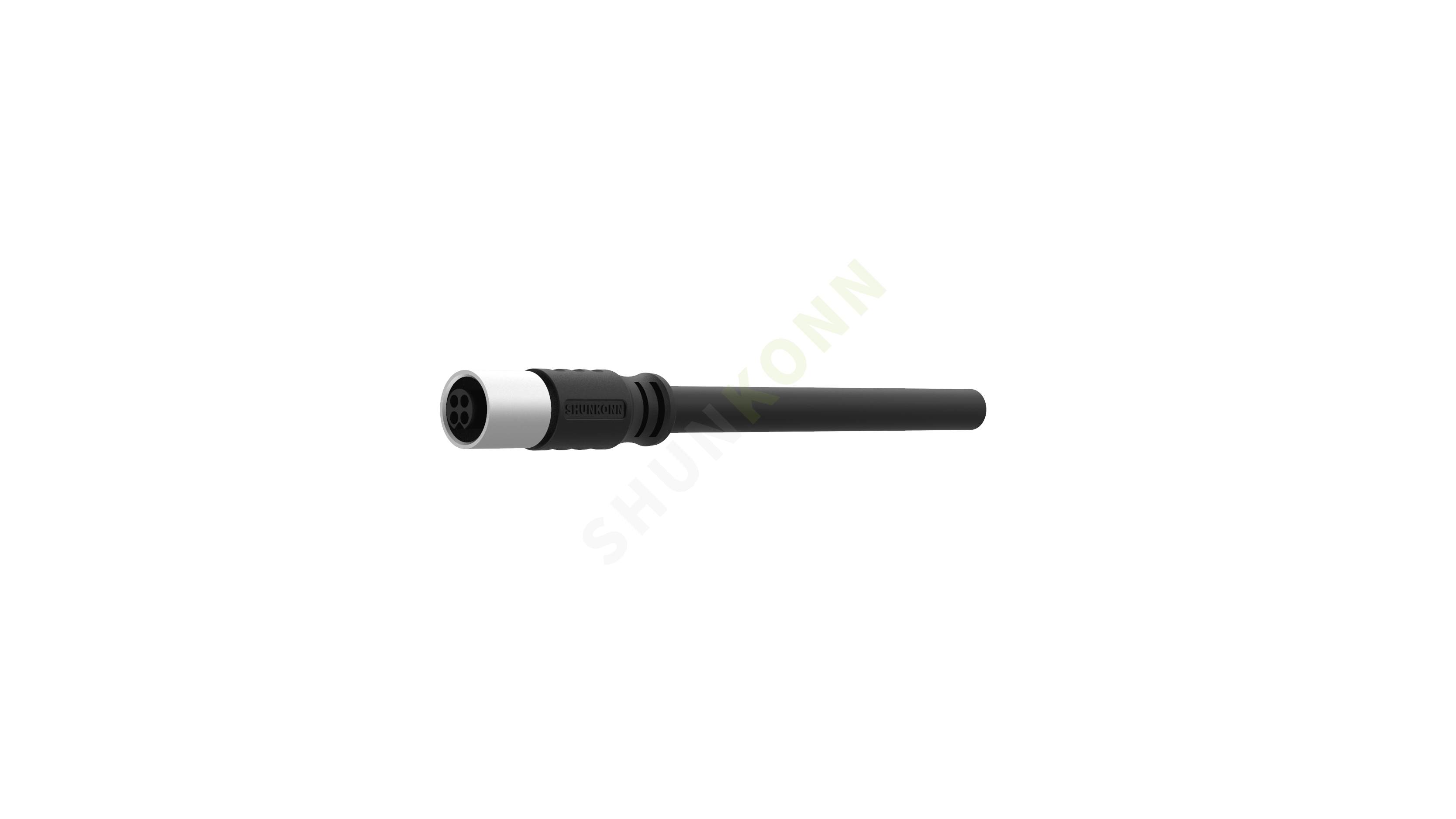 SKM05A系列 M5A编码连接线直立包胶成型式3PIN母头焊线