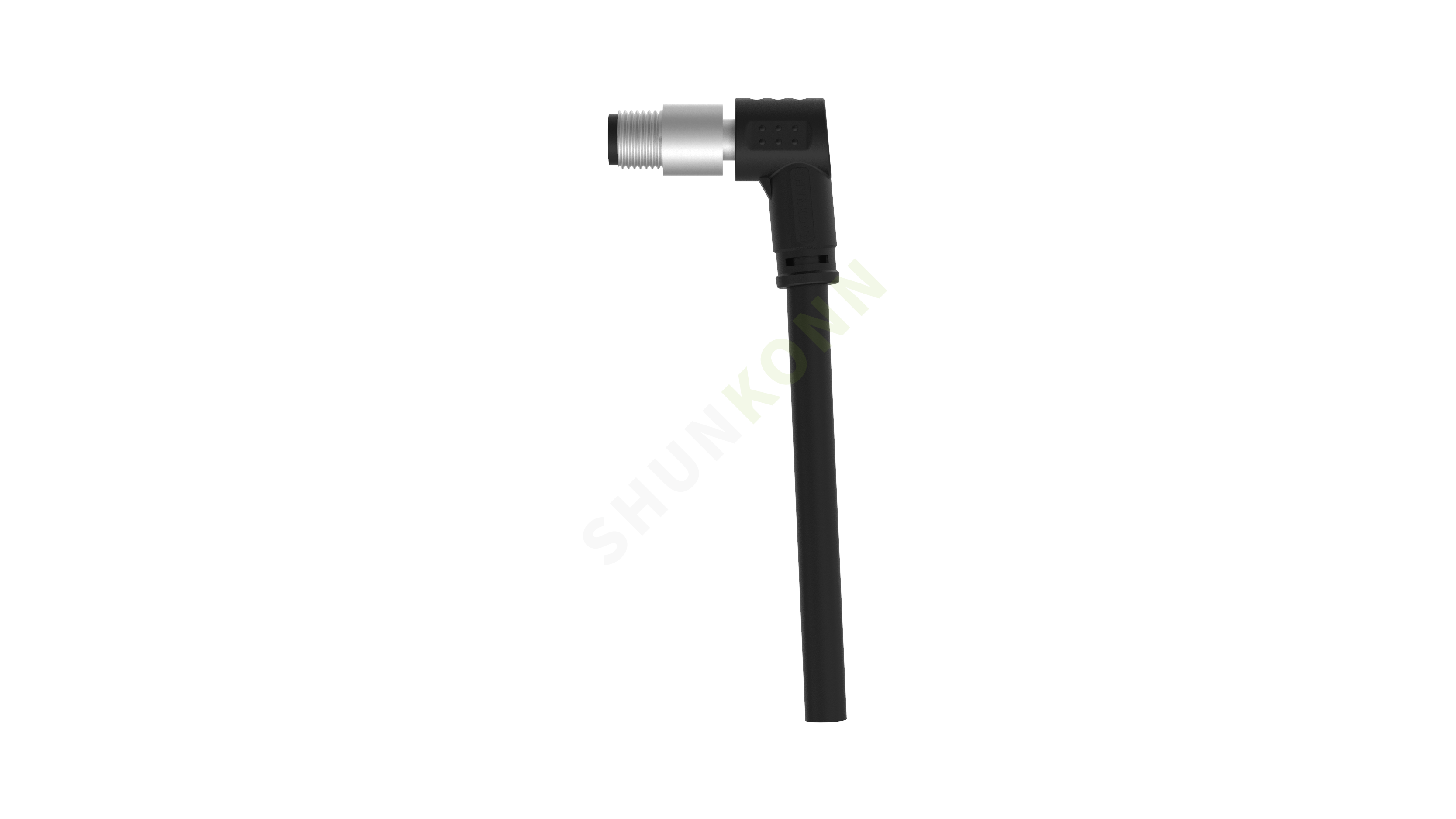 SKM05A系列 M5A编码连接线直角包胶成型式3PIN公头焊线