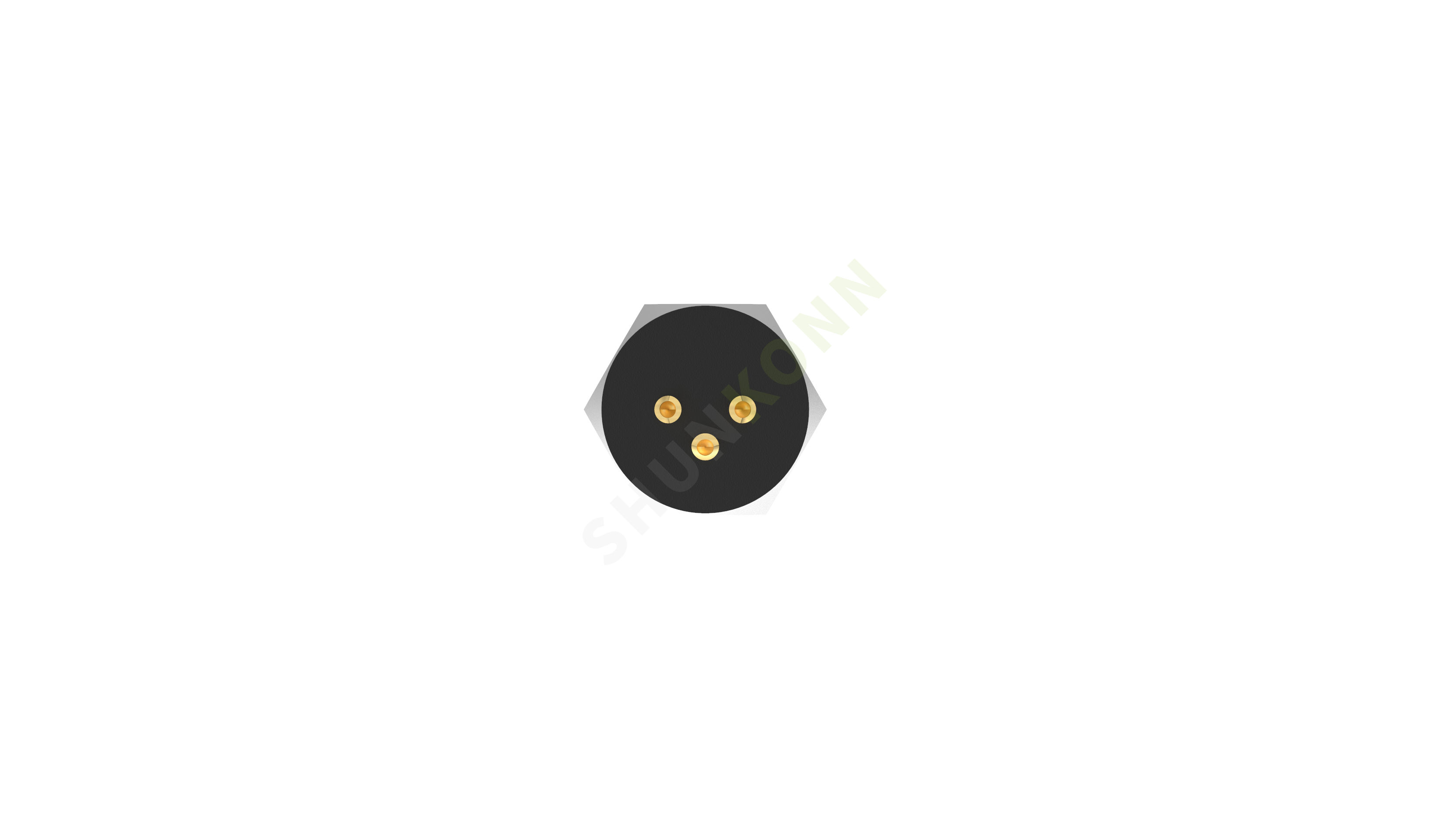 SKM08A系列 M8A编码连接器板后安装04PIN公头焊接式