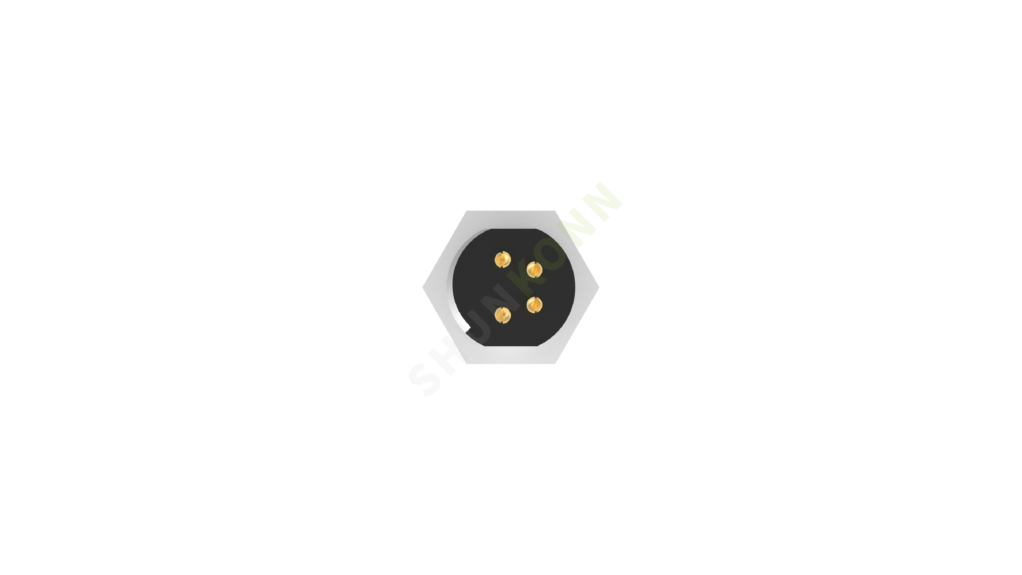 SKM08A系列 M8A编码连接器板前安装04PIN公头焊接式