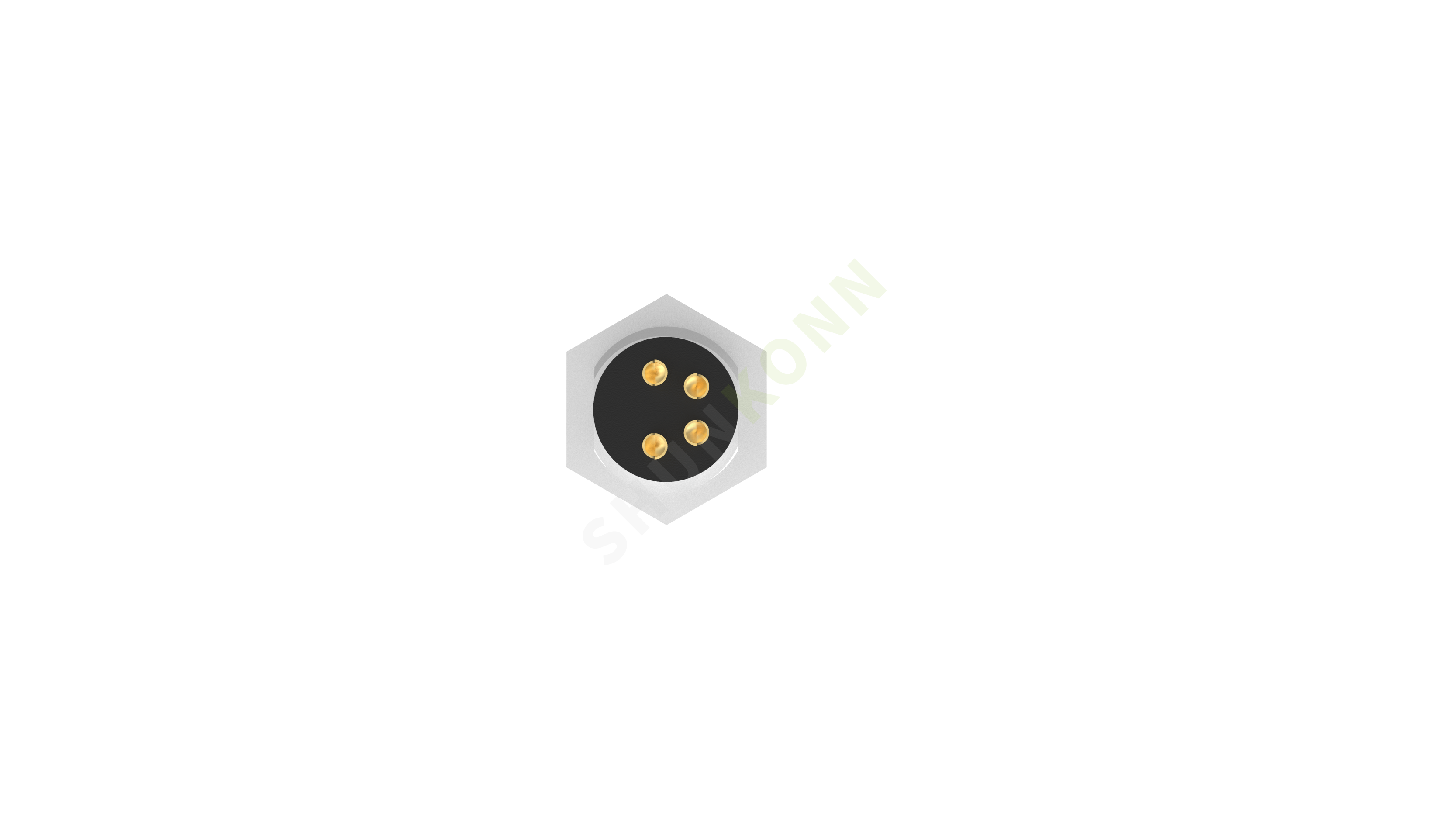 SKM08A系列 M8A编码连接器板前安装04PIN公头焊接式