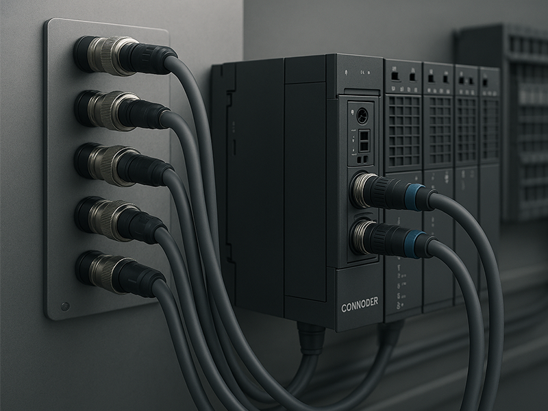 M9 和 M12 连接器安装在传感器上