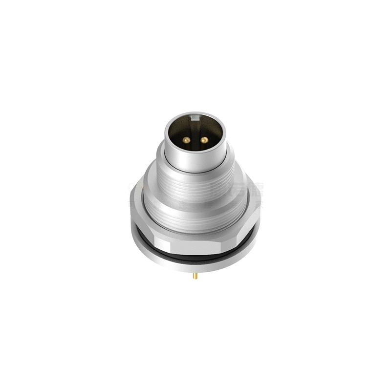  M9圆形连接器公端插板式板后安装