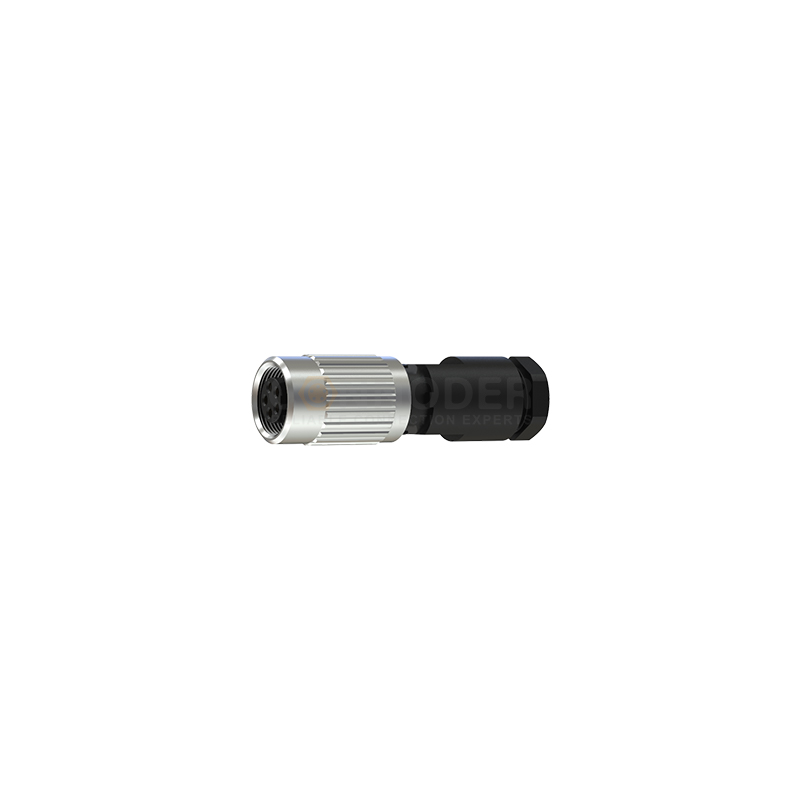 M9 Circular Connector Female, Snap - type Plastic Shell, 2 - 8P Wire - welding Style