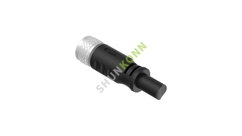 SKM12D系列 M12D编码连接线直立包胶成型式4PIN母头焊线