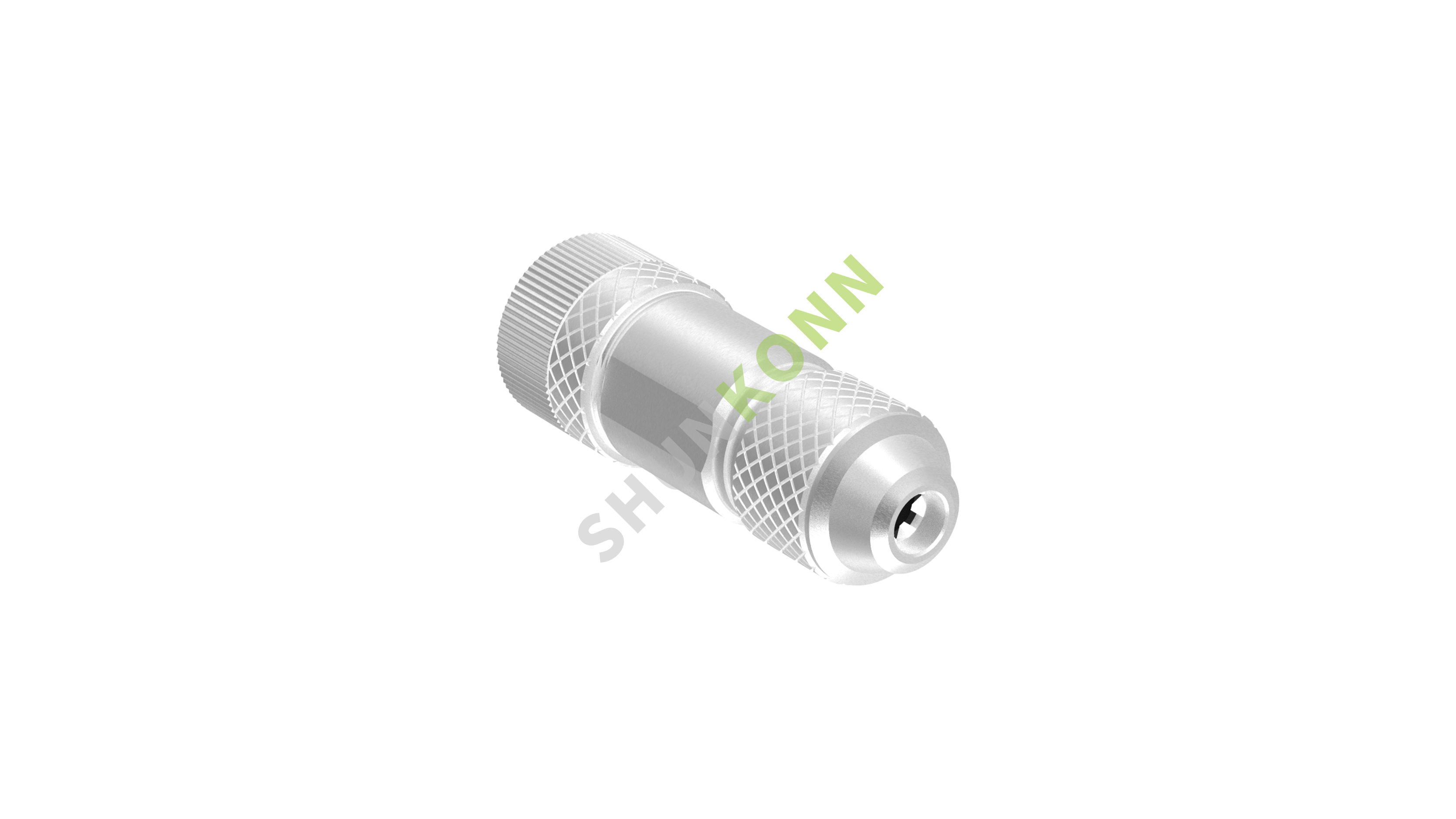 SKM12A系列 M12A编码连接器直式金属组装4PIN母头螺钉式PG7