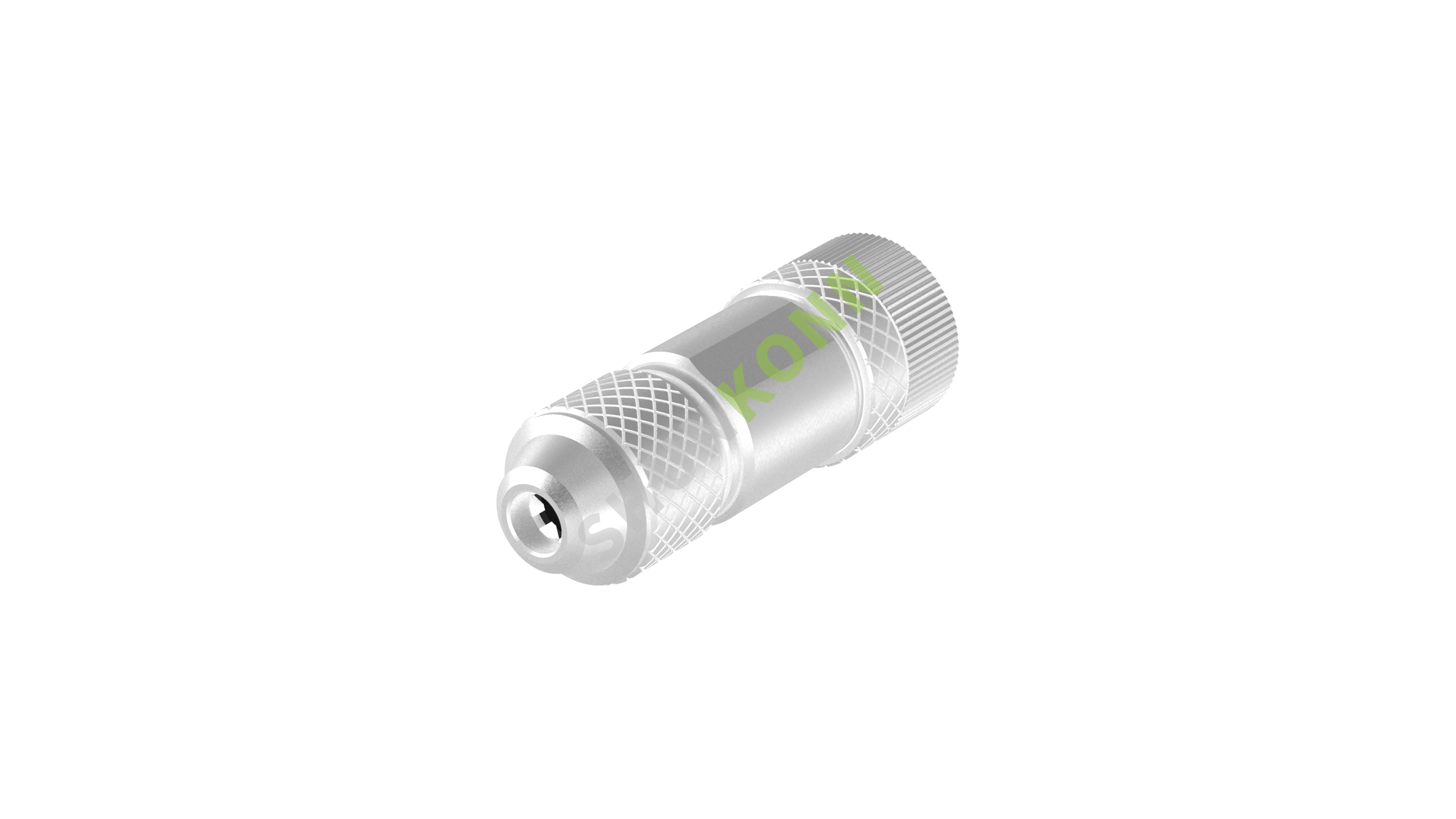 SKM12A系列 M12A编码连接器直式金属组装4PIN母头螺钉式PG7