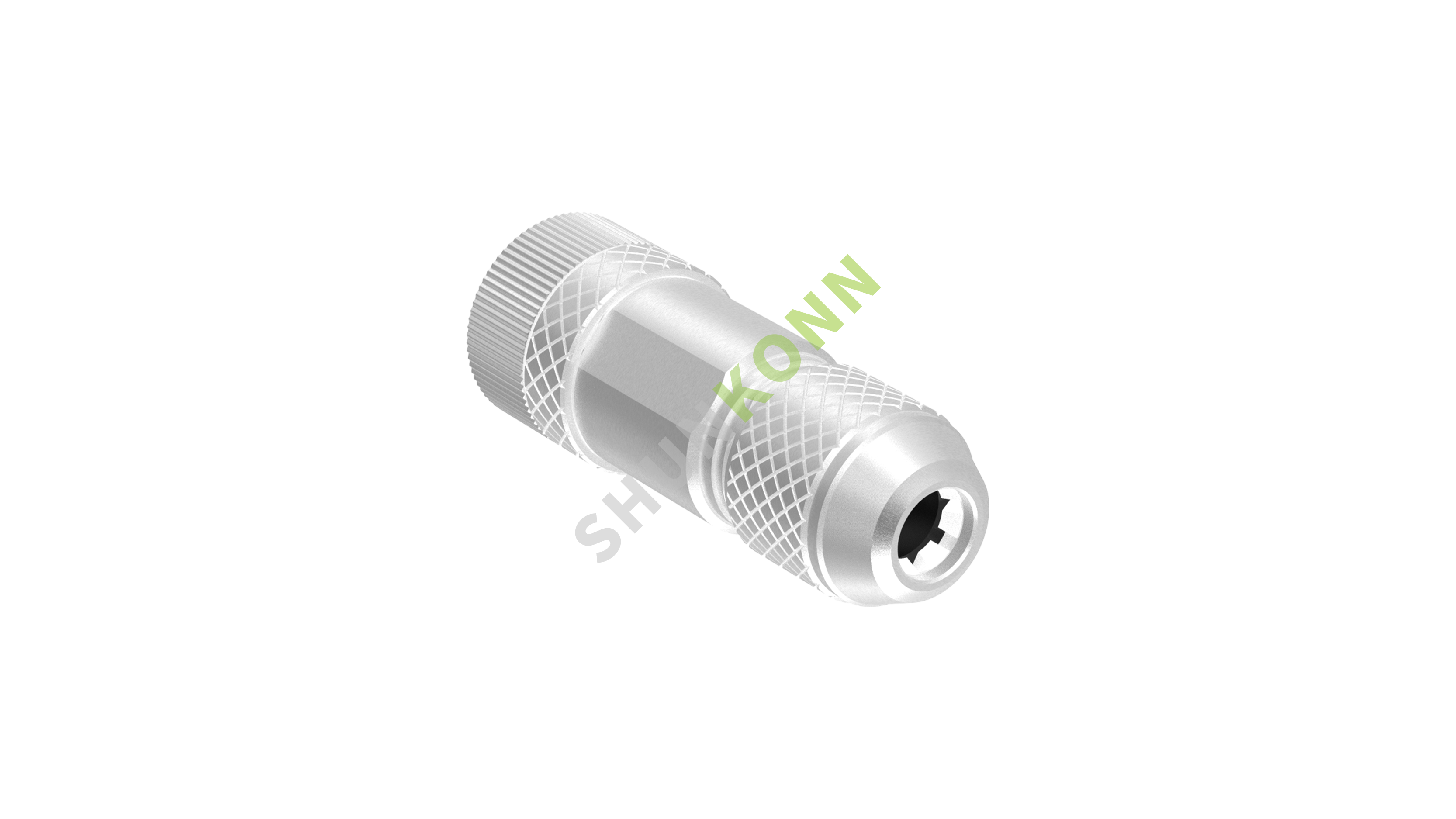 SKM12A系列 M12A编码连接器直式金属组装4PIN母头螺钉式PG9