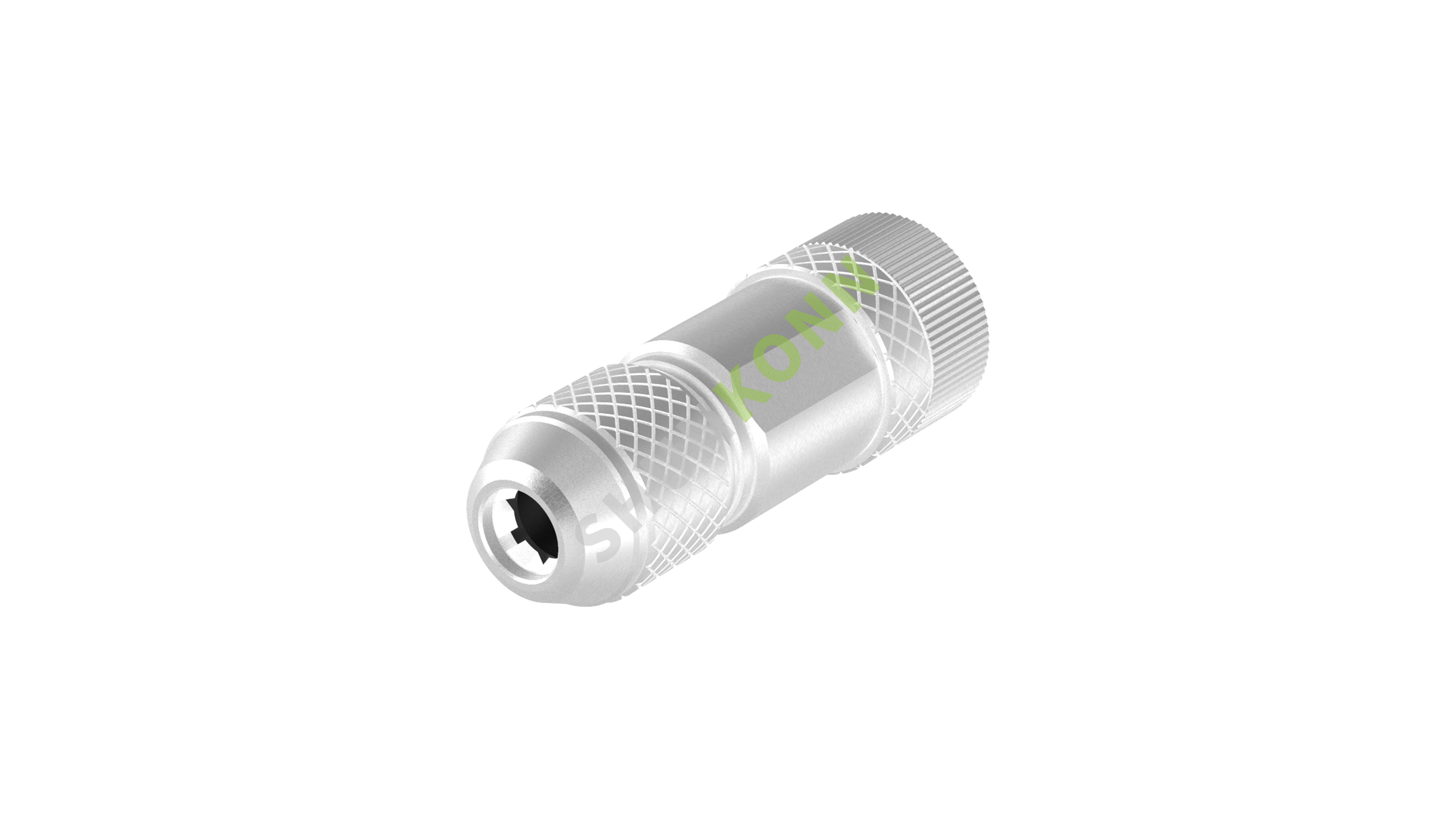 SKM12A系列 M12A编码连接器直式金属组装4PIN母头螺钉式PG9