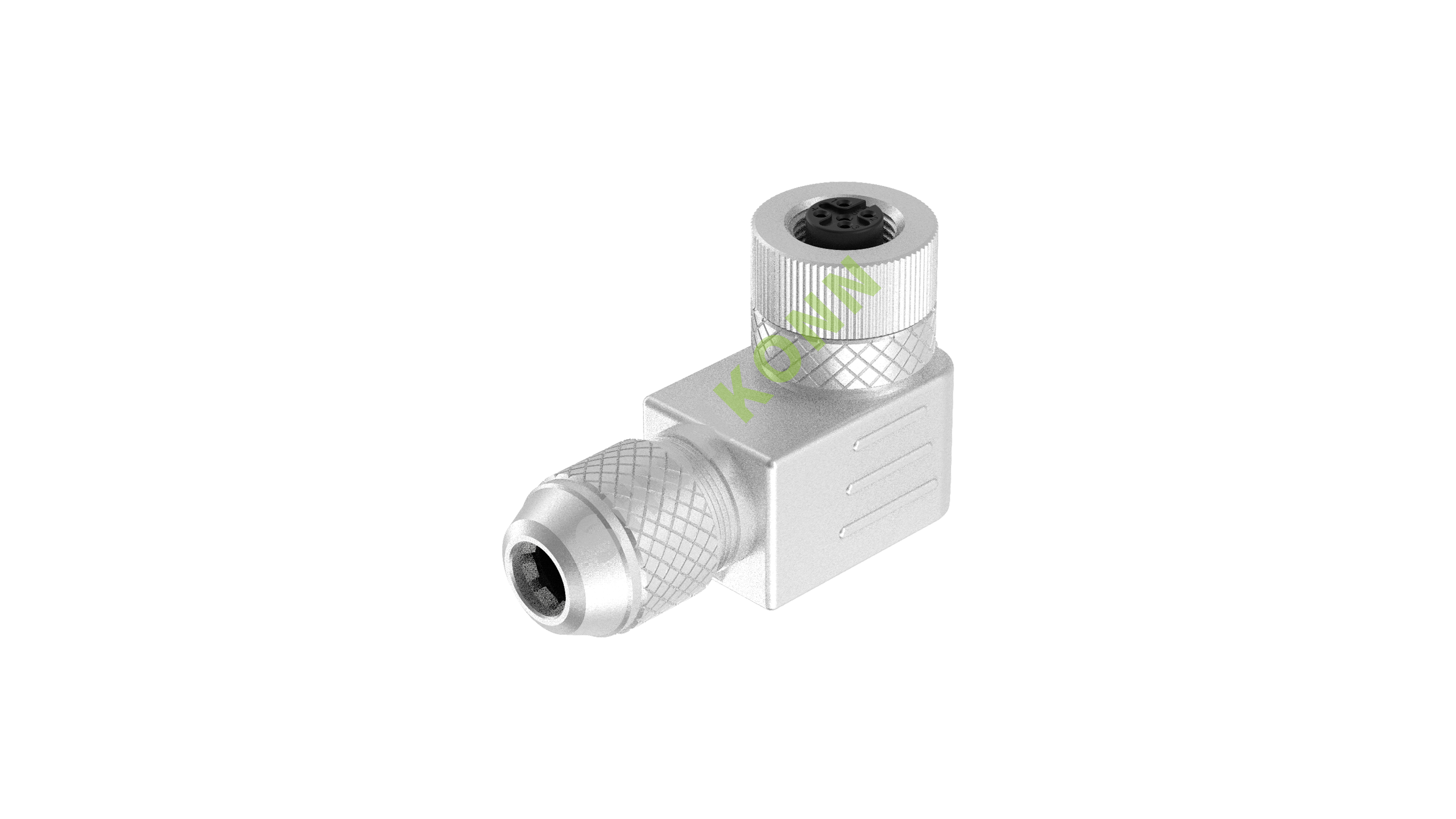 SKM12 A Series M12 A Coded Connectors Right Angle Metal Assembled 5PIN Female Screw type PG9