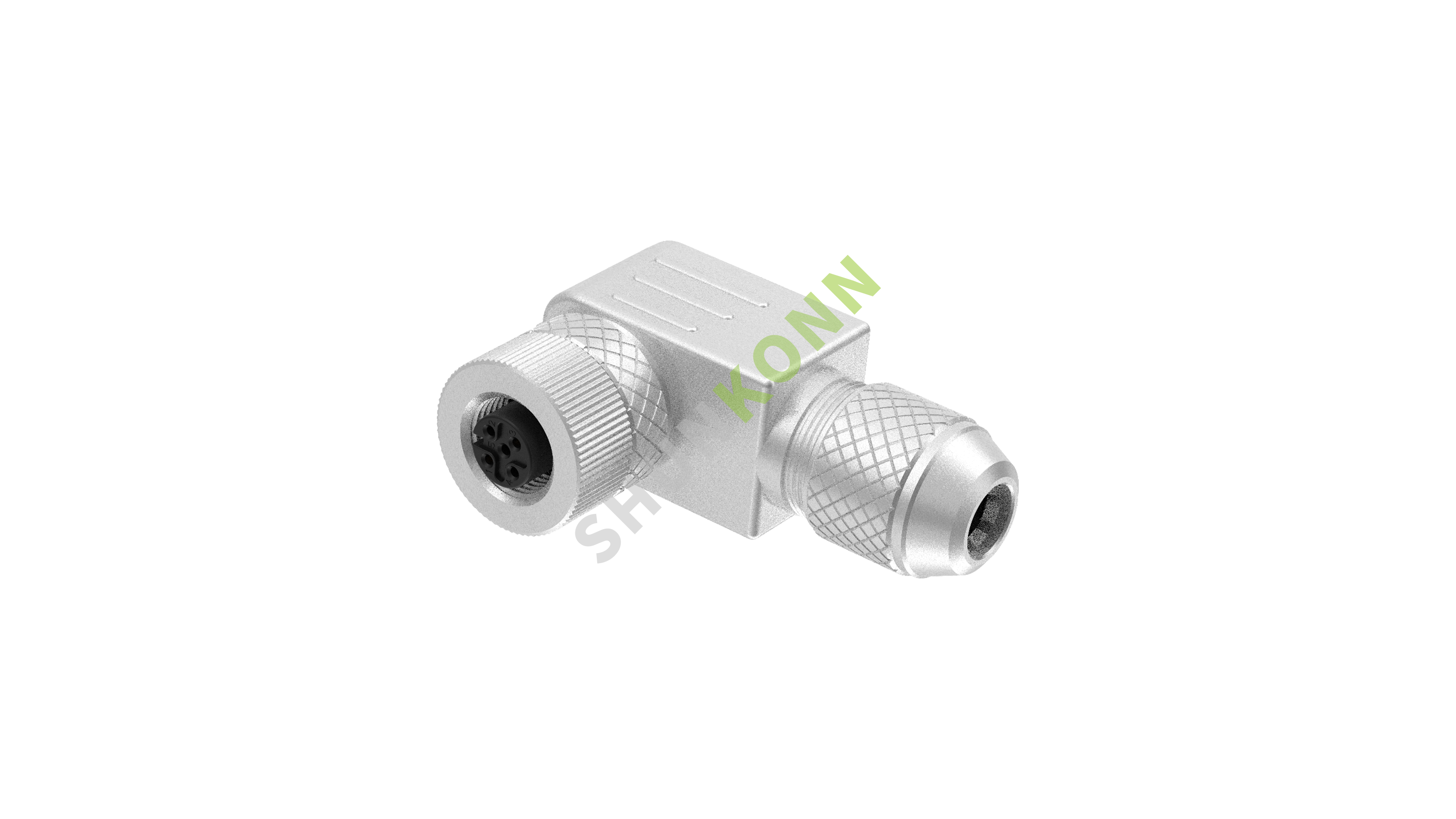 SKM12 A Series M12 A Coded Connectors Right Angle Metal Assembled 5PIN Female Screw type PG9