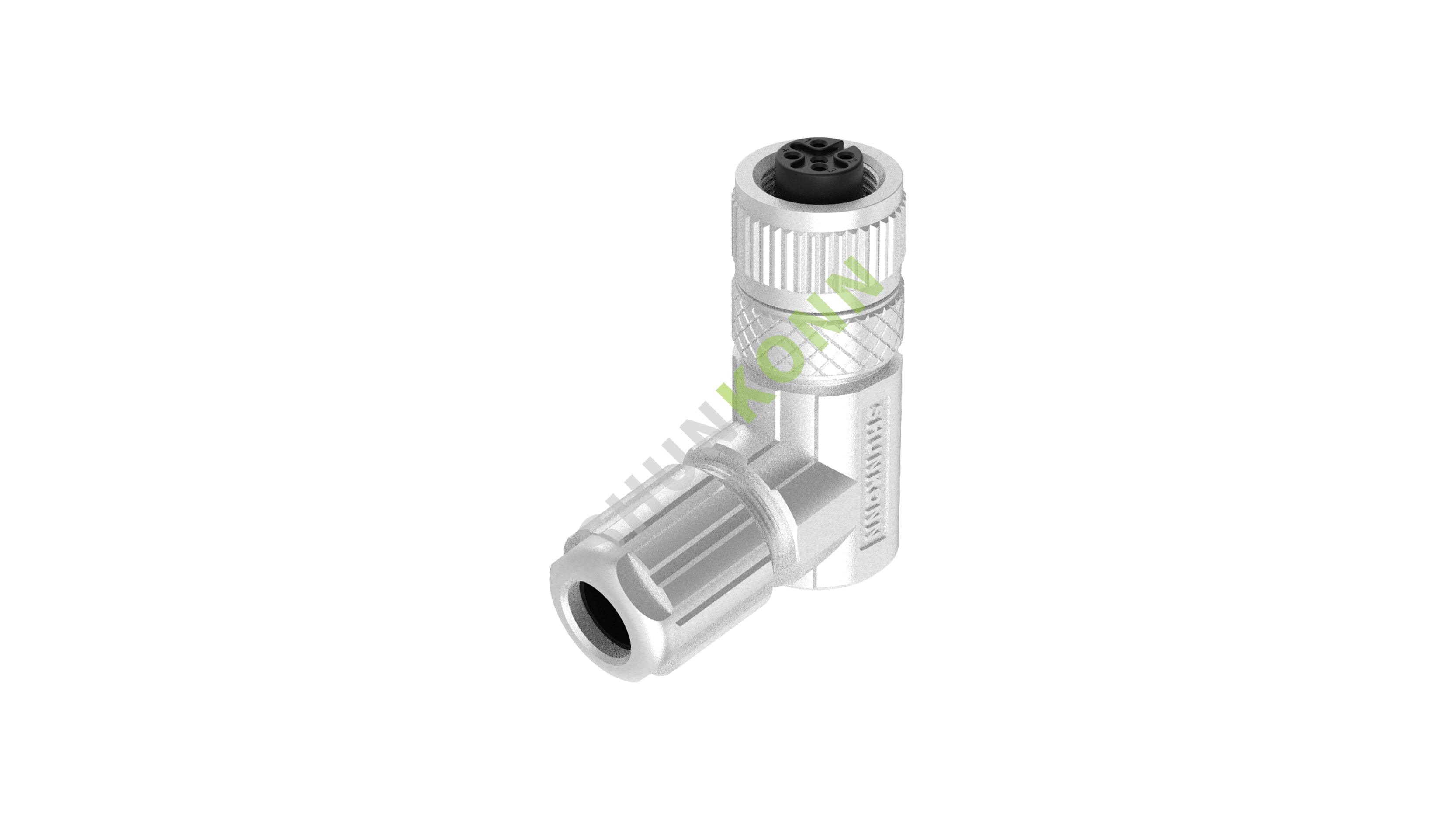 SKM12 A Series M12 A Coded Connectors Right Angle Metal Assembled 5PIN Female Solder Type PG7