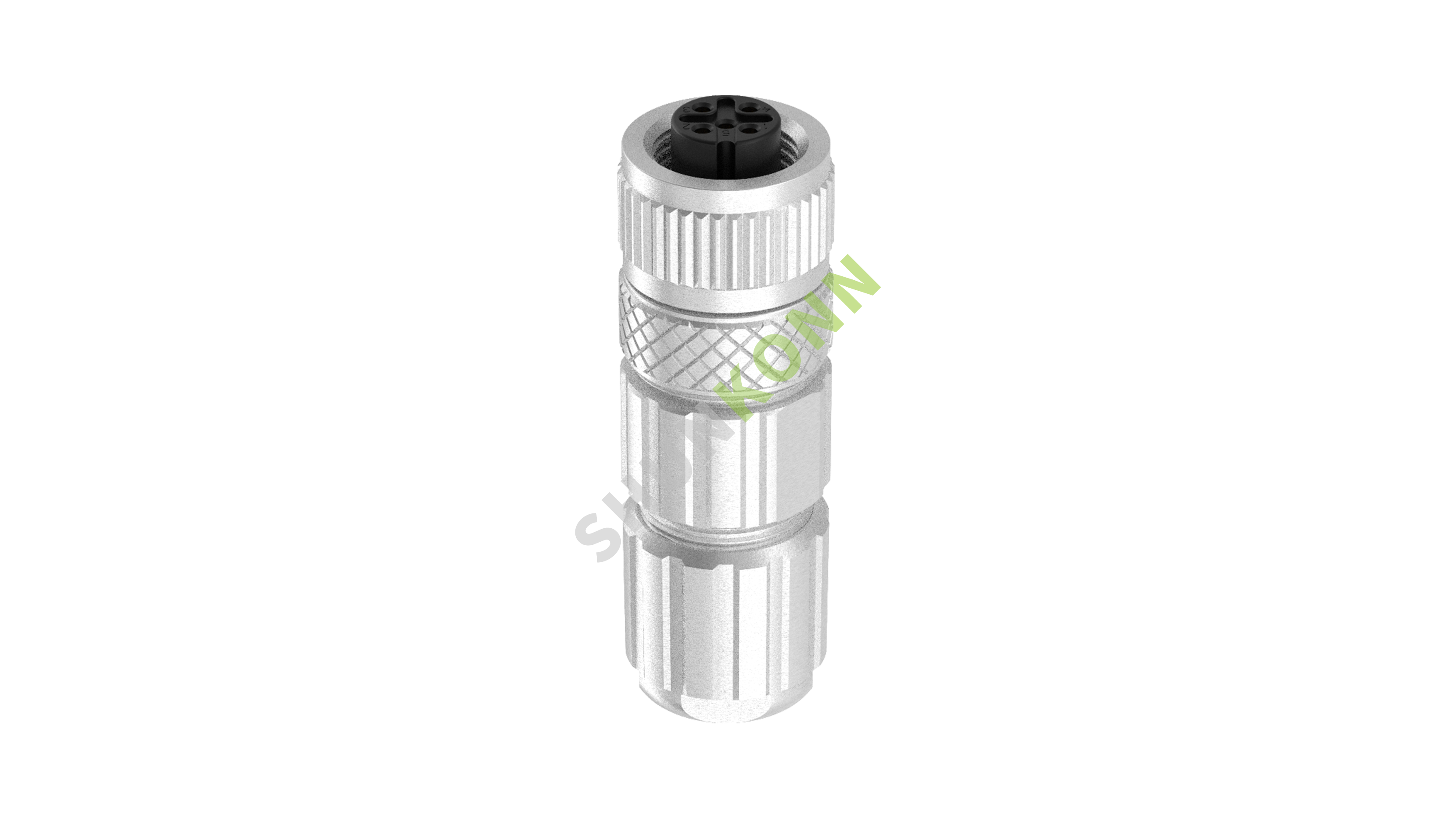 SKM12 A Series M12 A Coded Connectors Straight Metal Assembled 5PIN Female Solder Type PG7